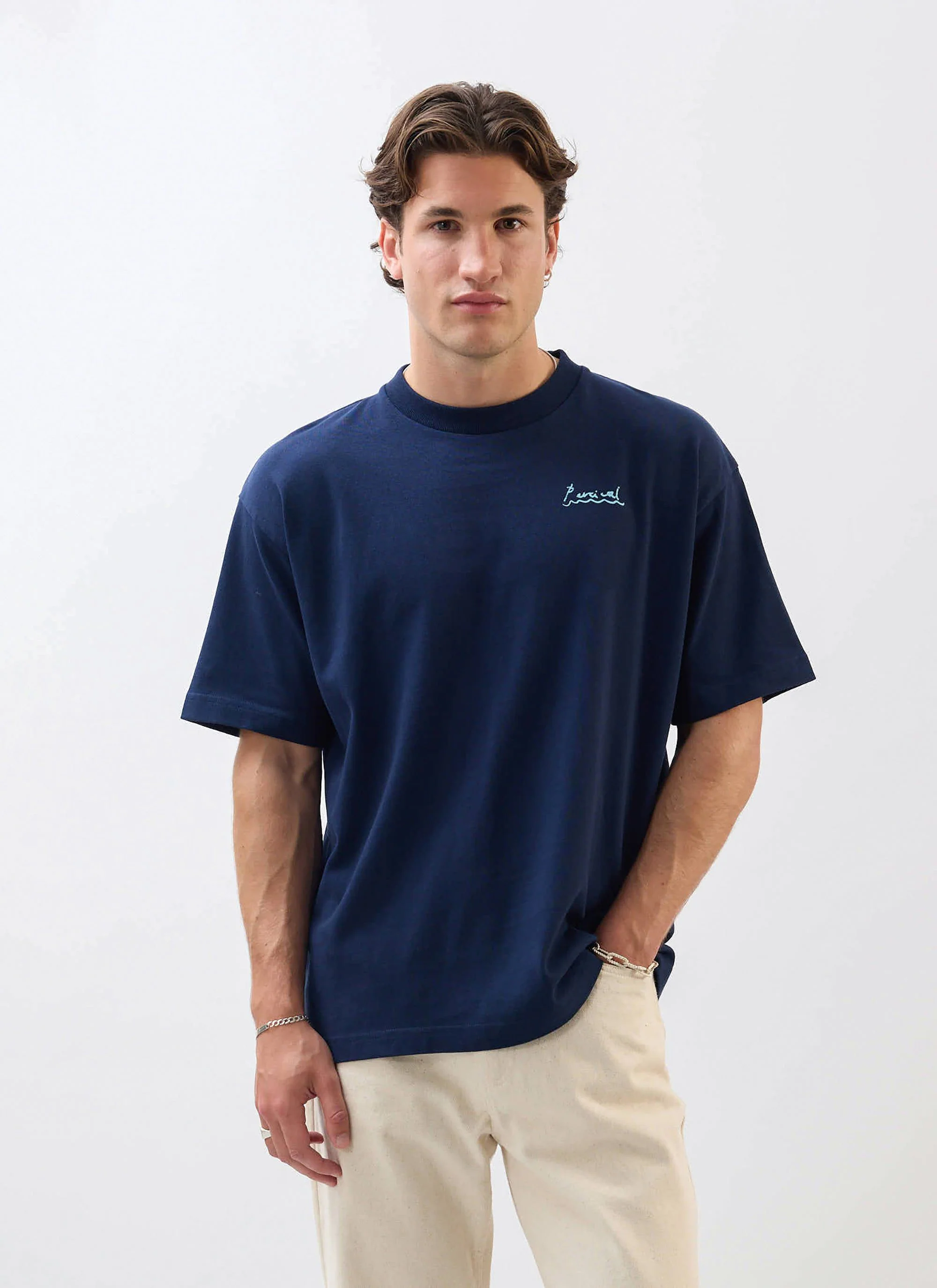 Amor Oversized T Shirt | Organic Cotton | Navy - Image 3
