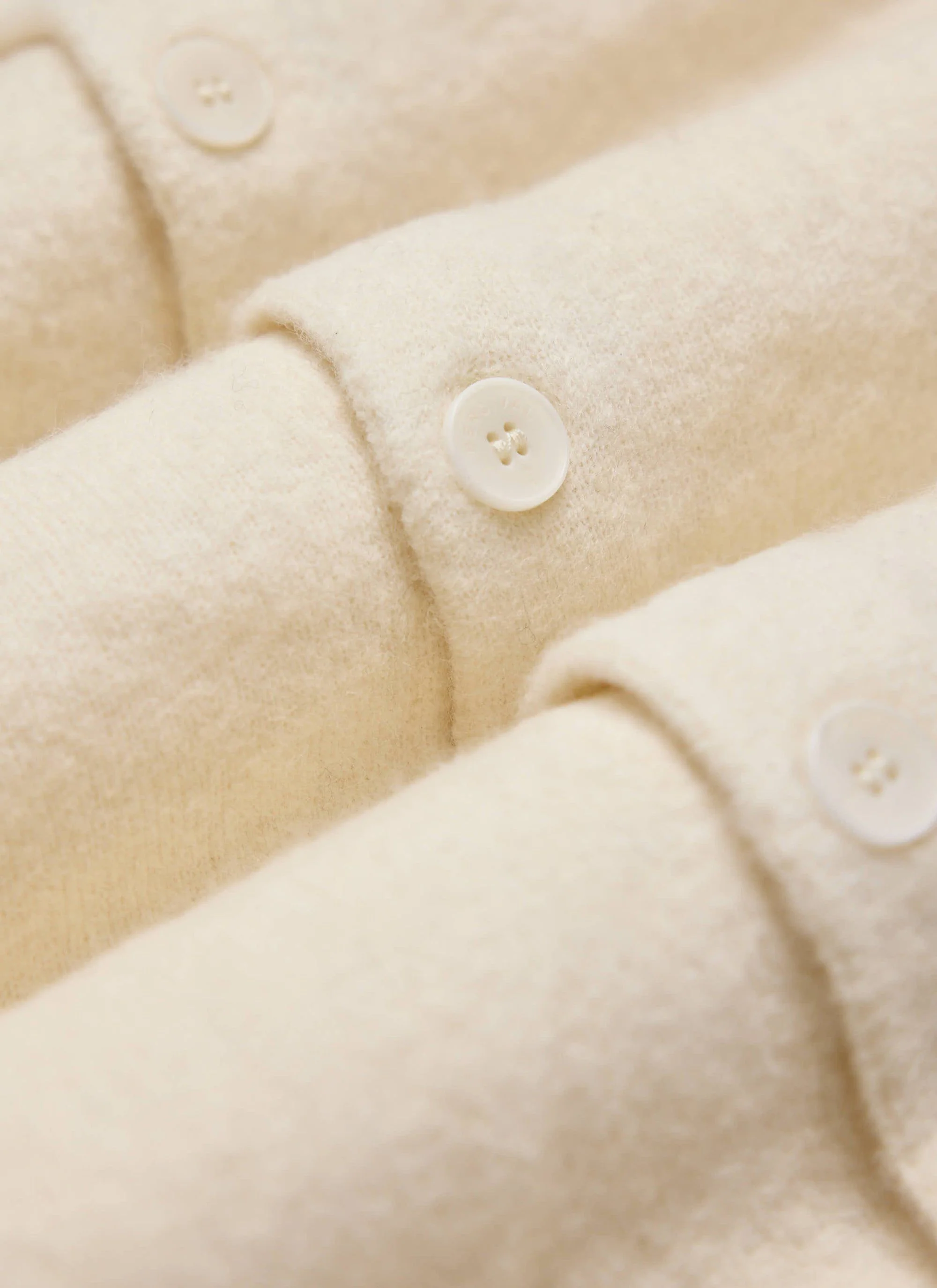 Archive Wool Knitted Collared Cardigan | Cream - Image 4