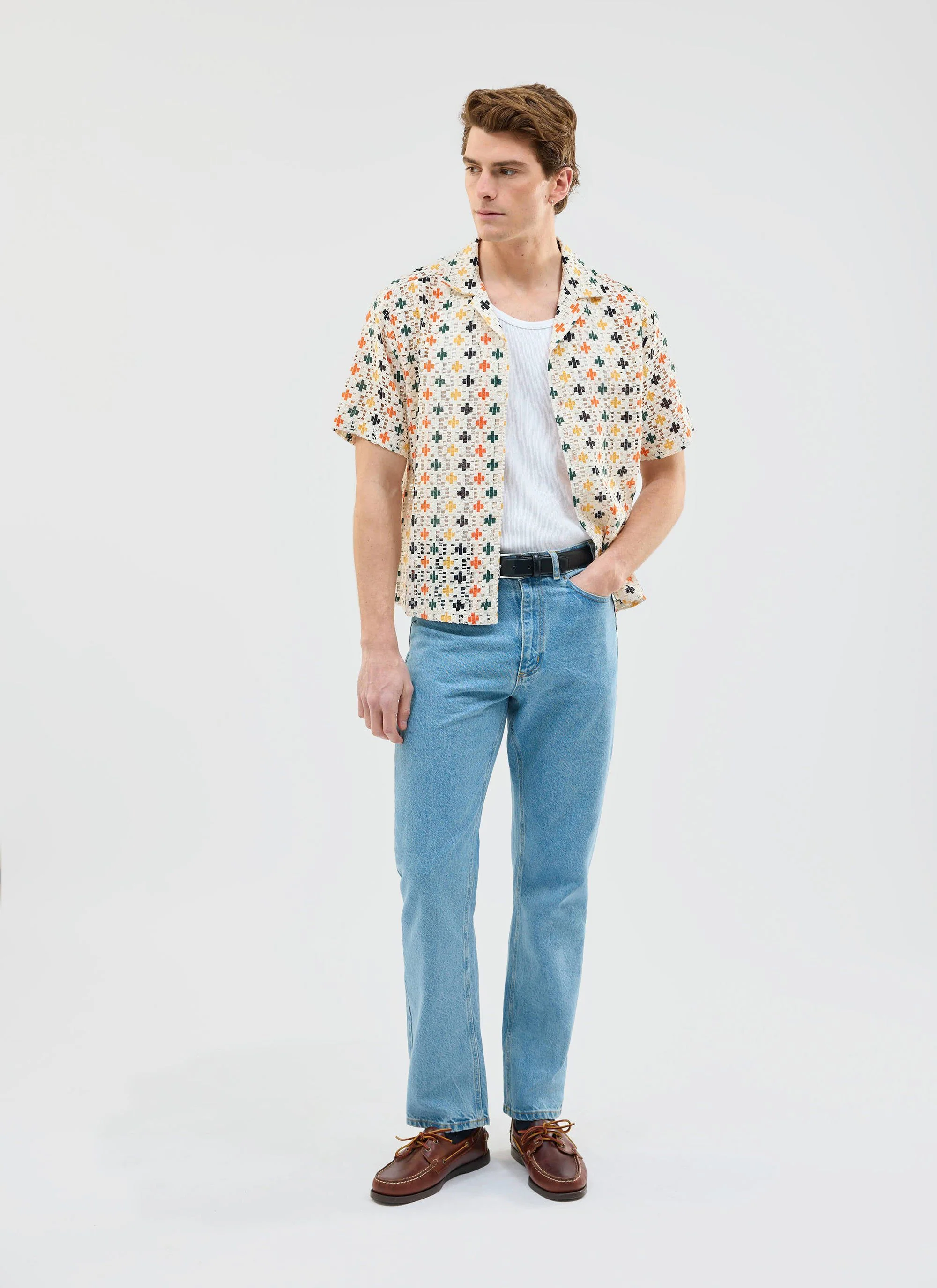 Bailing Crochet Cuban Shirt | Multi - Image 7