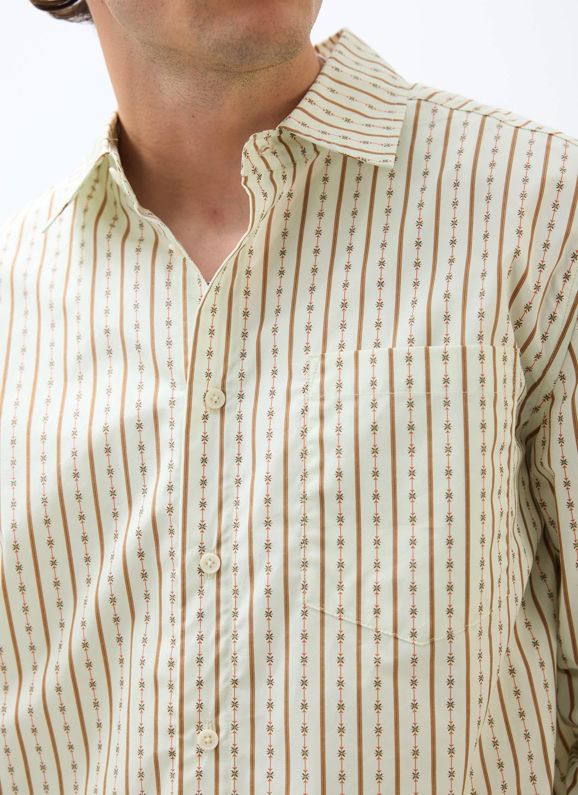 Binding Oversized Pearce Shirt | Cotton | Cream - Image 3