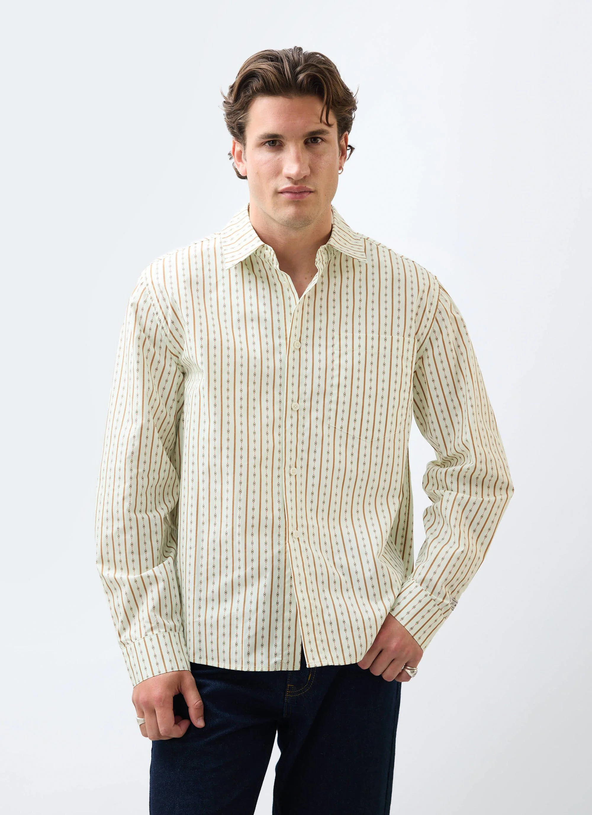 Binding Oversized Pearce Shirt | Cotton | Cream - Image 7
