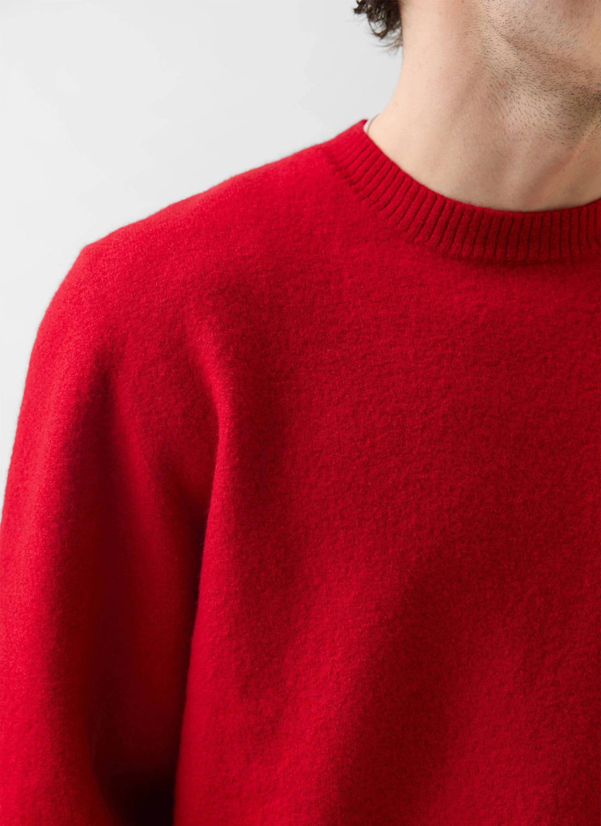 Felted Regular Jumper | Merino Wool | Red - Image 3