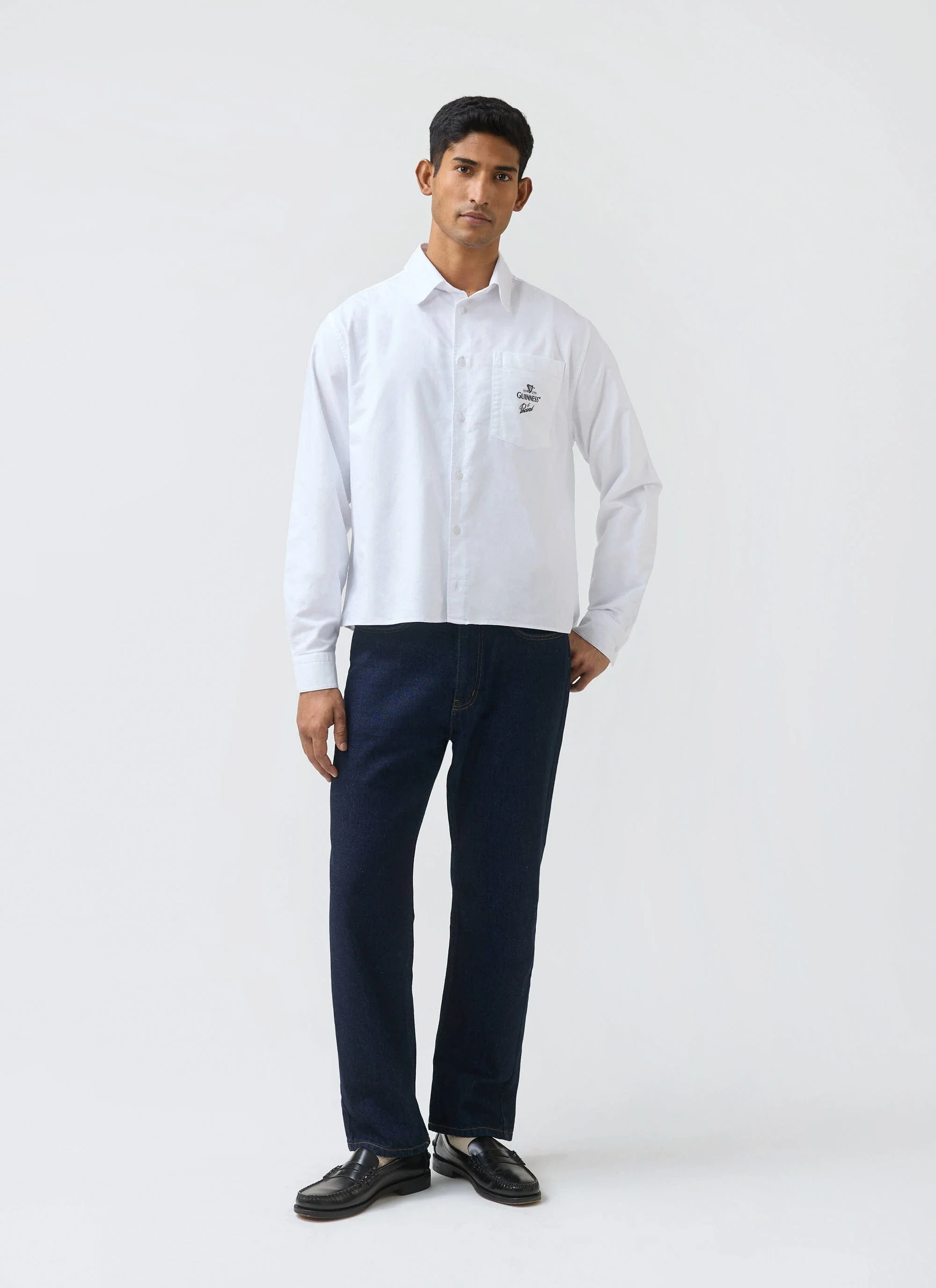 Button Down Boxy Shirt | Guinness x Percival | White - Image 3