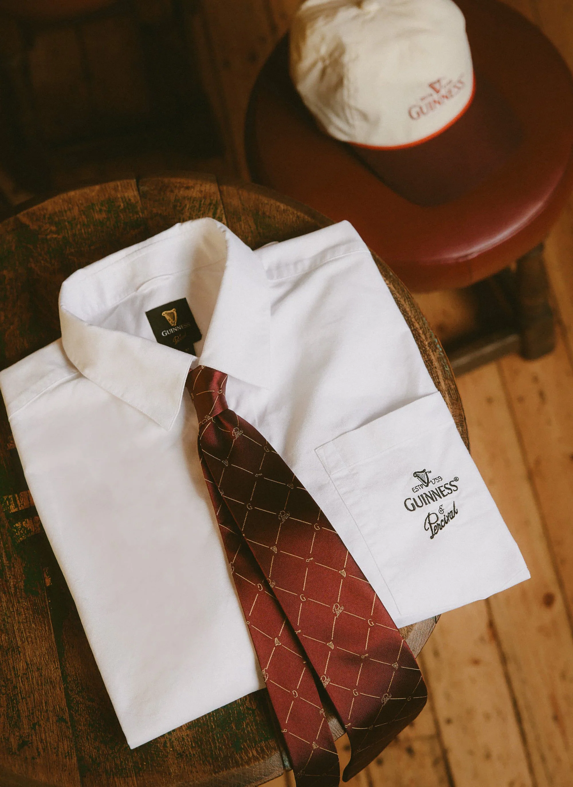 Button Down Boxy Shirt | Guinness x Percival | White - Image 8