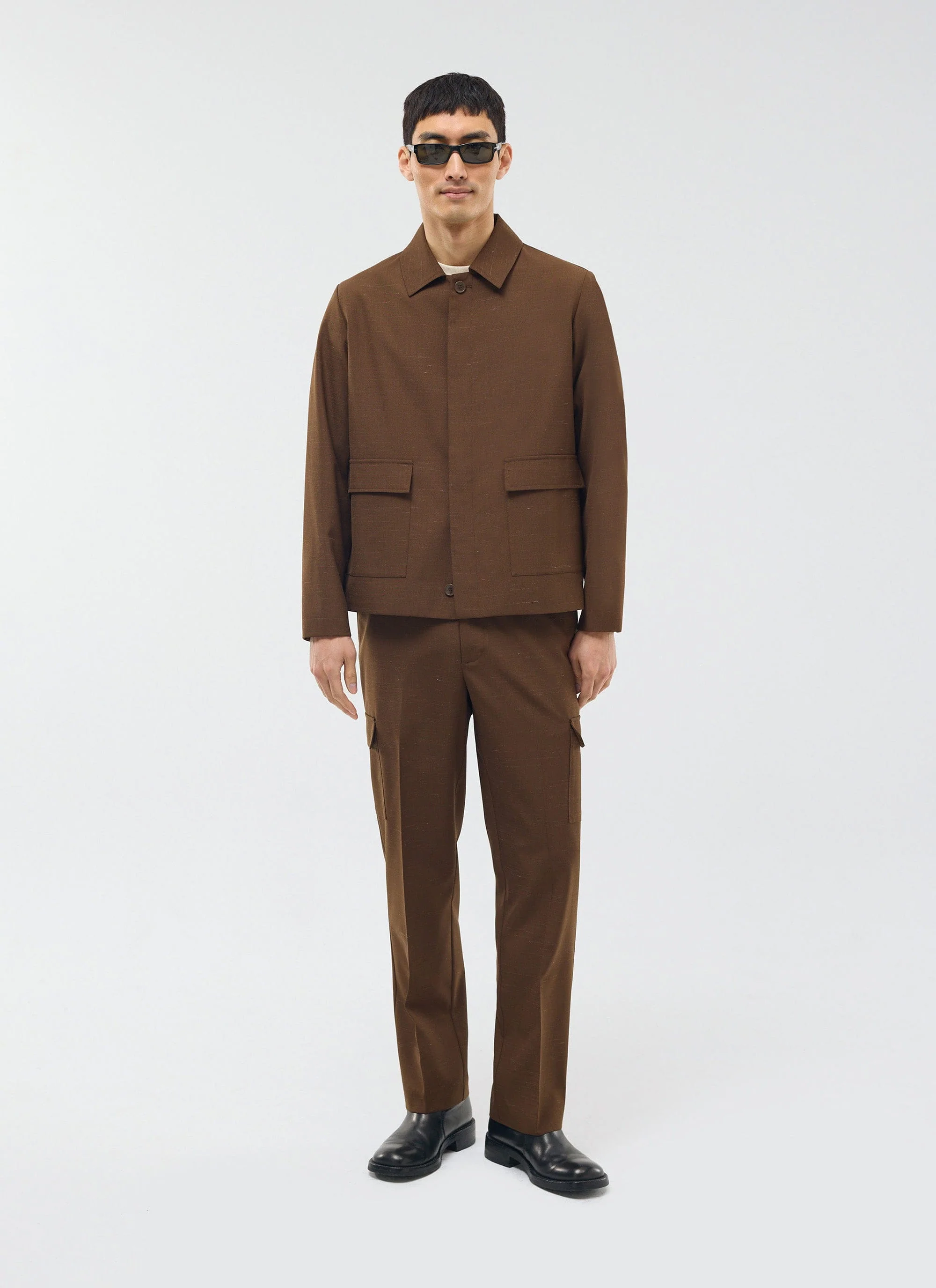 Trentino Tailored Patch Pocket Jacket | Brown - Image 6