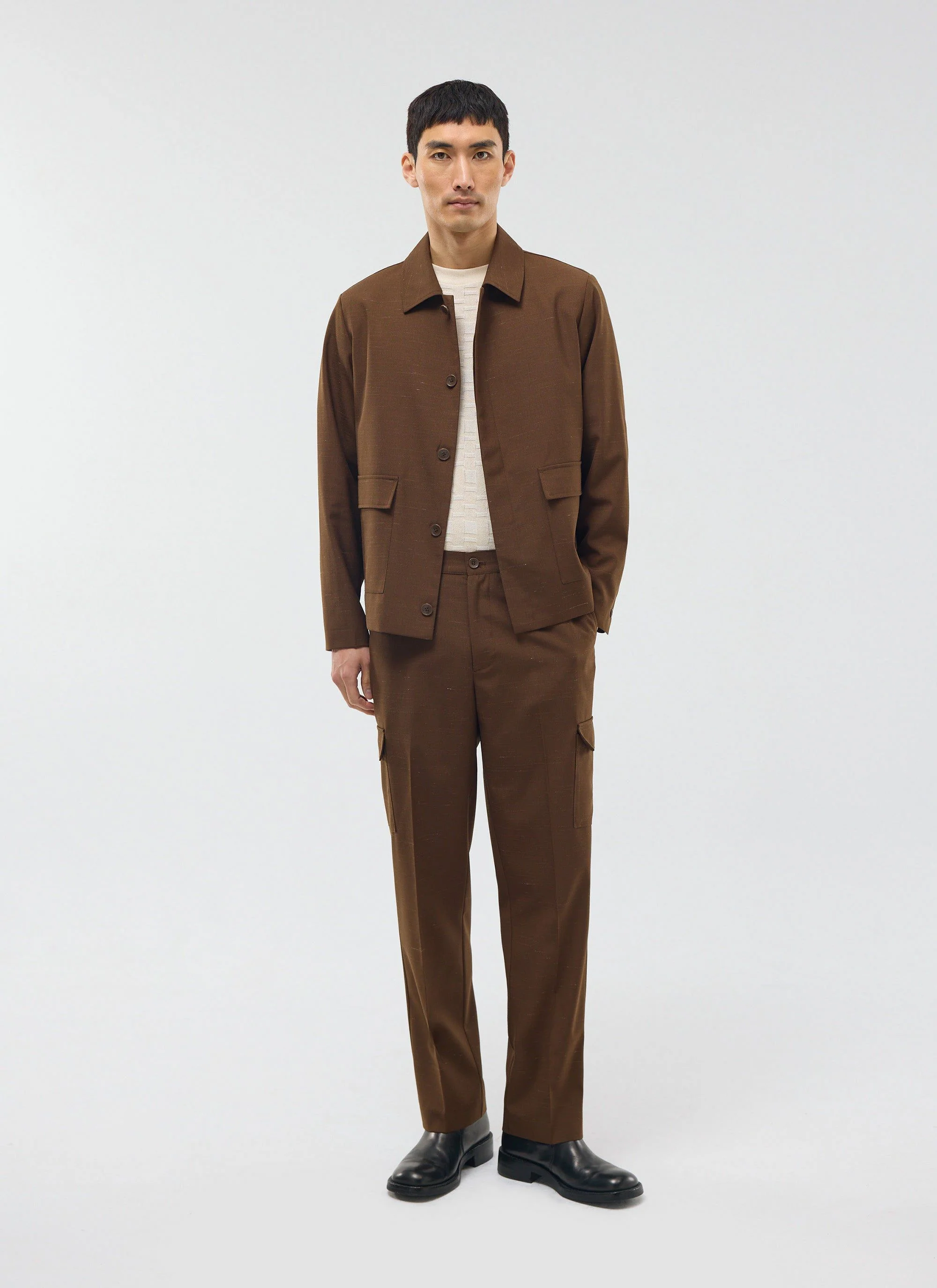 Trentino Tailored Patch Pocket Jacket | Brown - Image 9