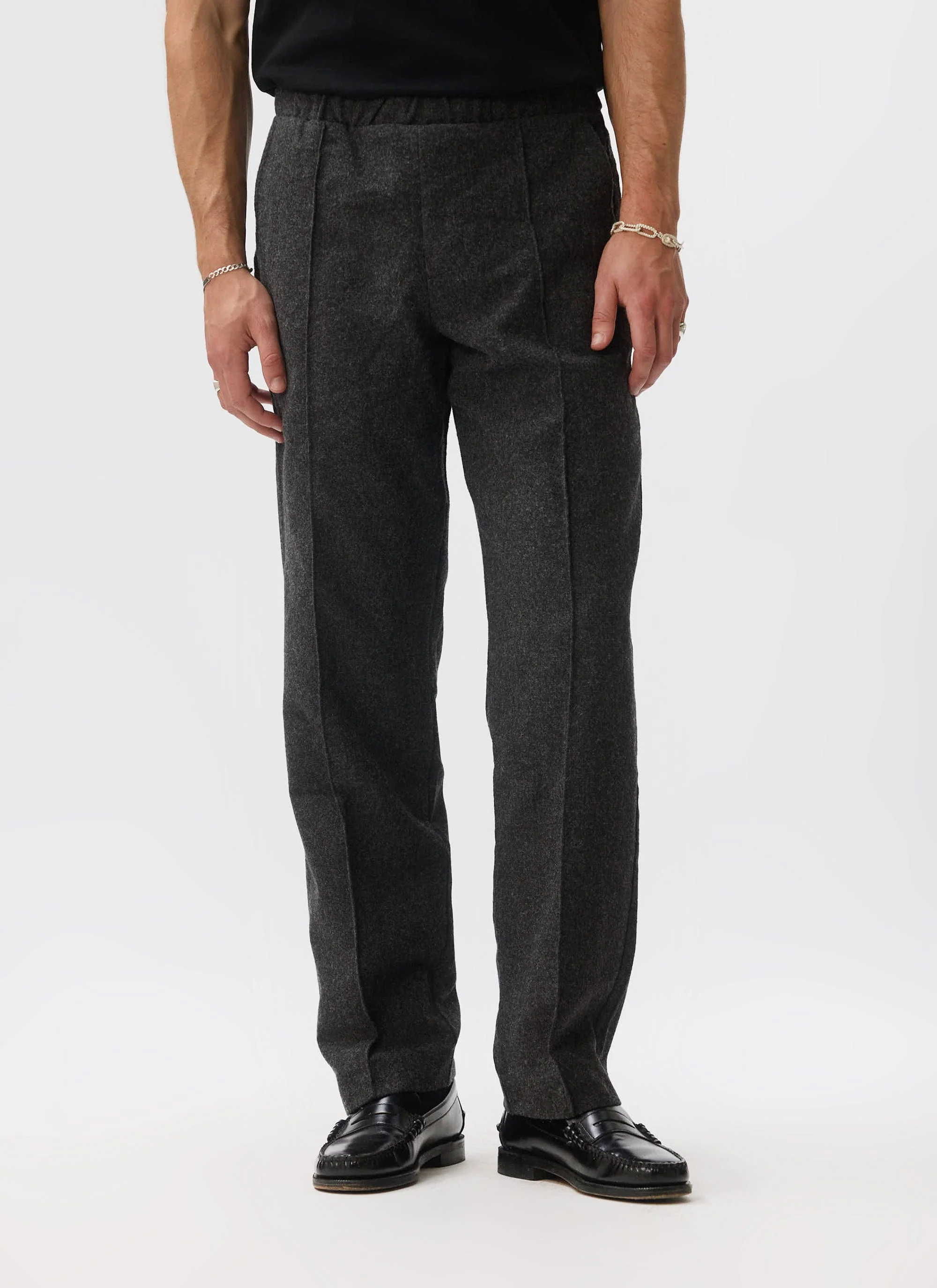 Caxton Smart Trousers | Brushed Wool | Black - Image 2