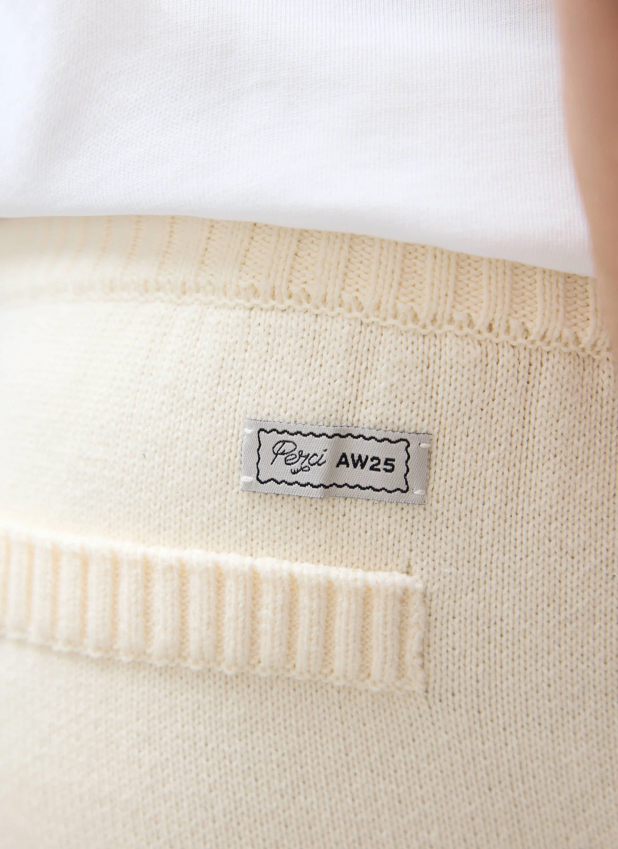 Chronicle Knitted Straight Leg Trackpant | Cotton | Cream - Image 6