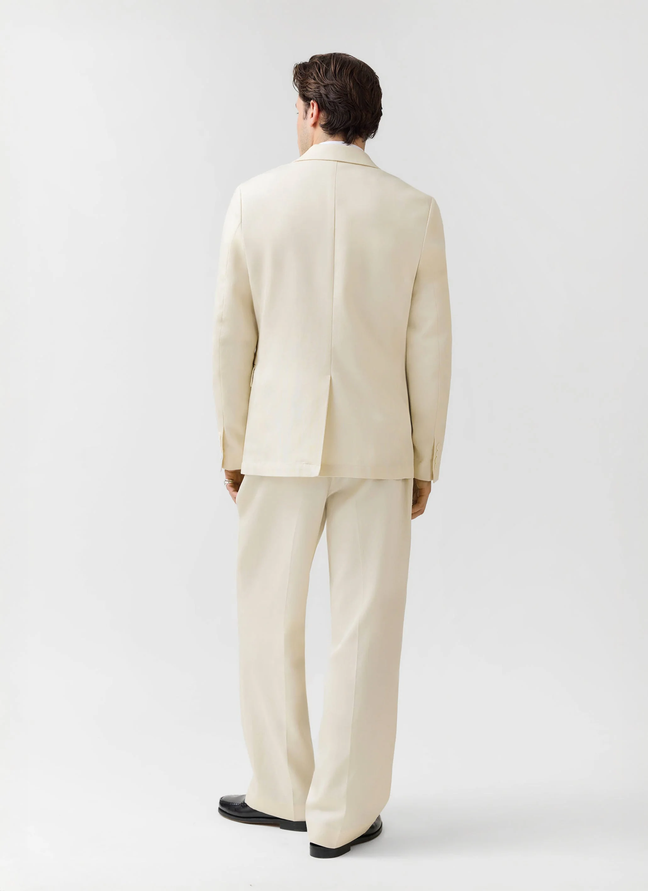 Clifton 3 Button Regular Blazer | Lyocell | Cream - Image 8