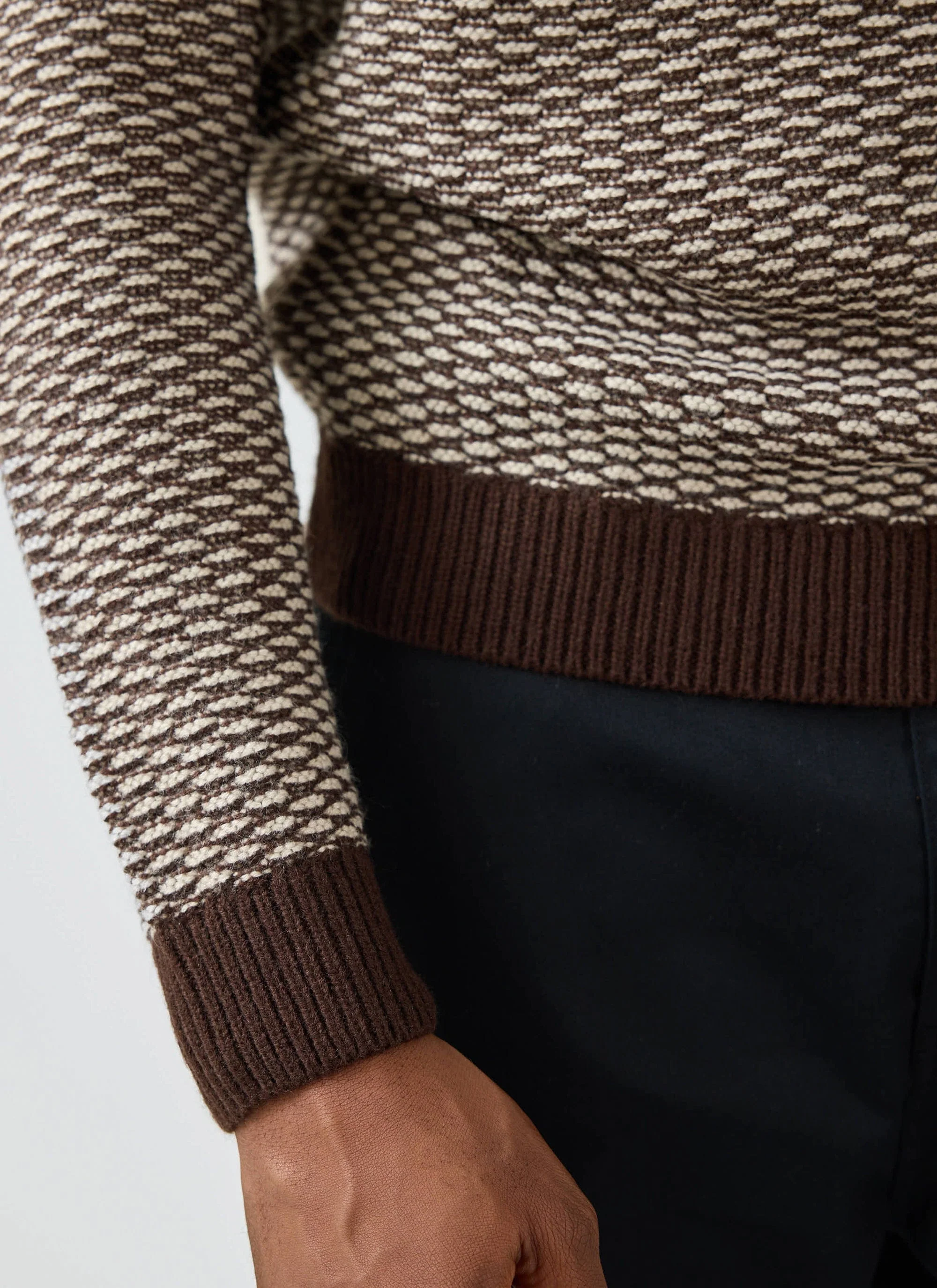 Charlestown Knitted Jumper | Chocolate Beige - Image 3