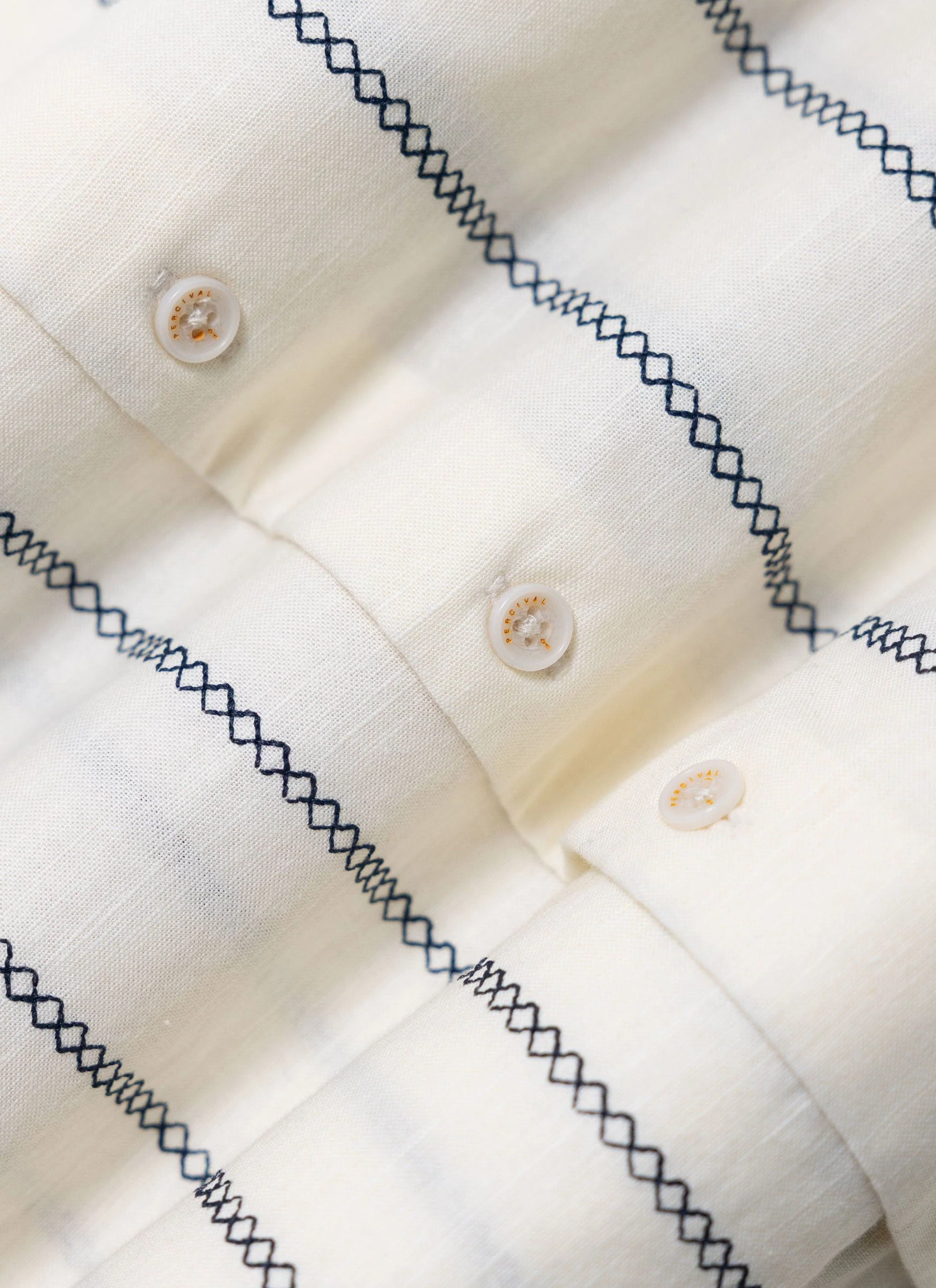 Cross Stitch Boxy Clerk Shirt | Cream - Image 11