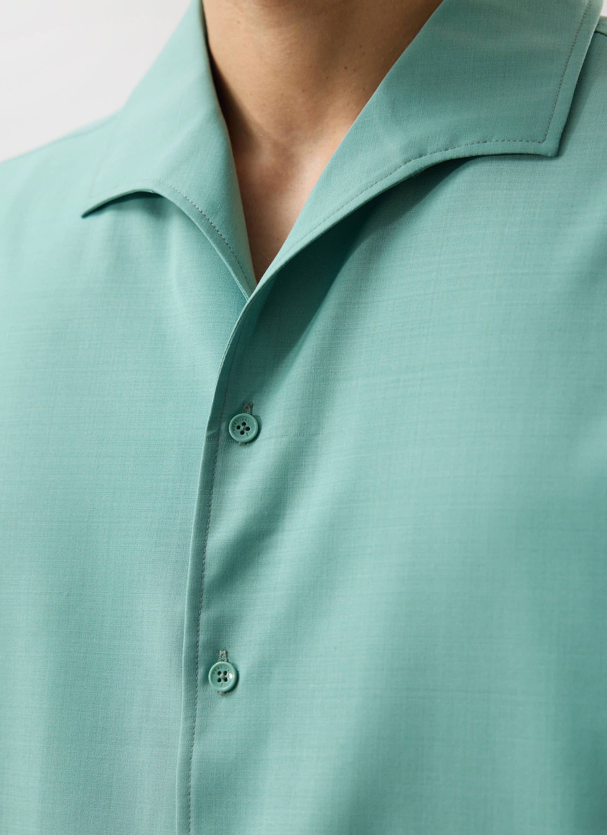 Drape Cuban Shirt | Percival x Warren | Mint Green - Image 2
