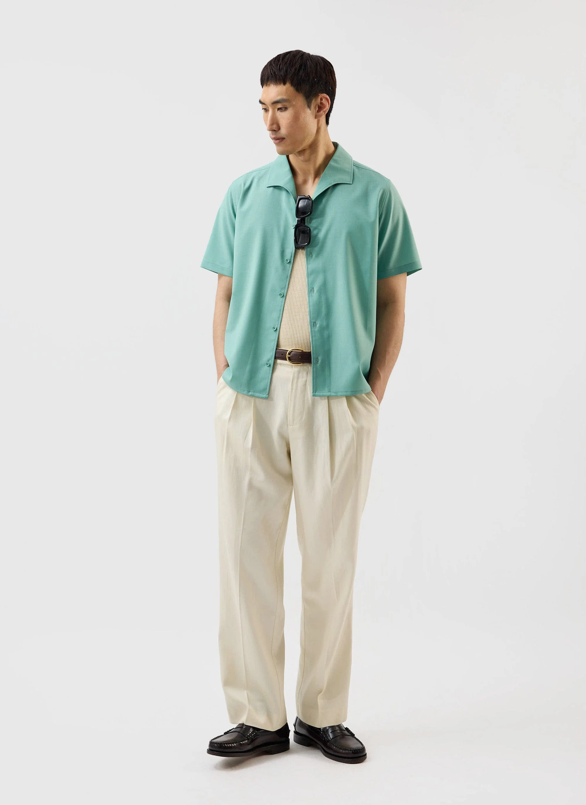 Drape Cuban Shirt | Percival x Warren | Mint Green - Image 9