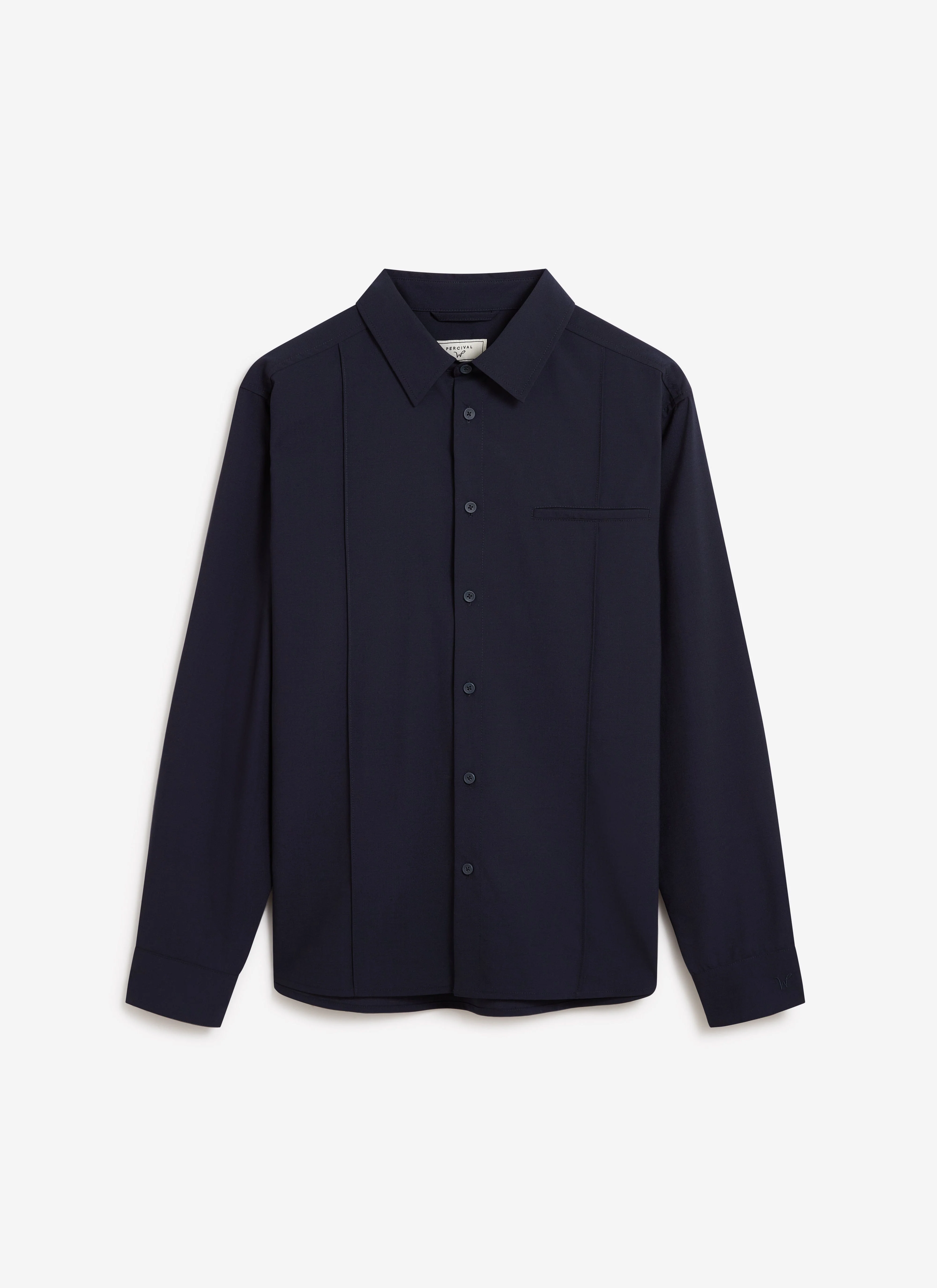 Men's Pleated Shirt | Percival x Warren | Navy Blue - Image 2