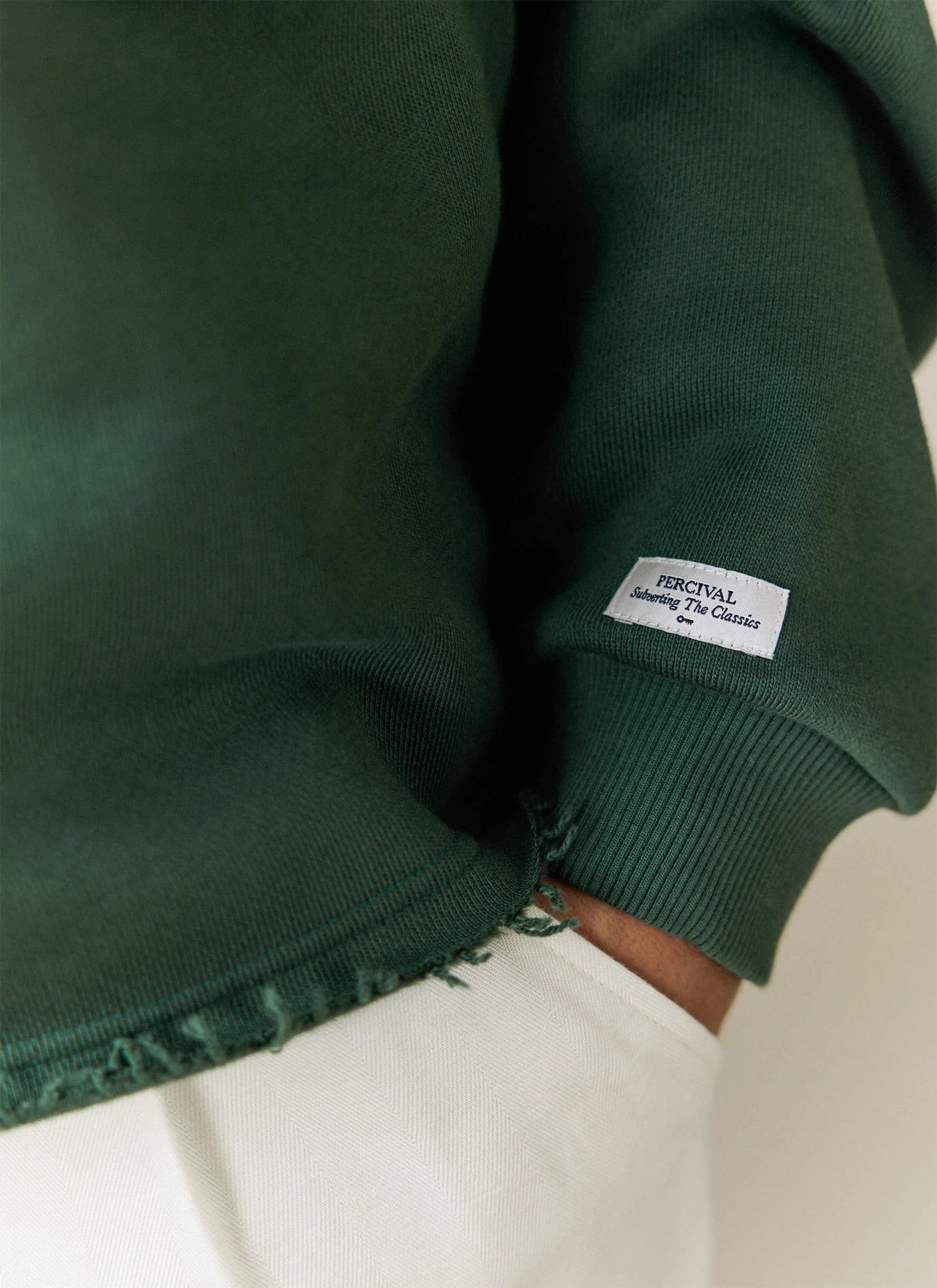 Dudley Boxy Sweatshirt | Cotton | Forest - Image 4