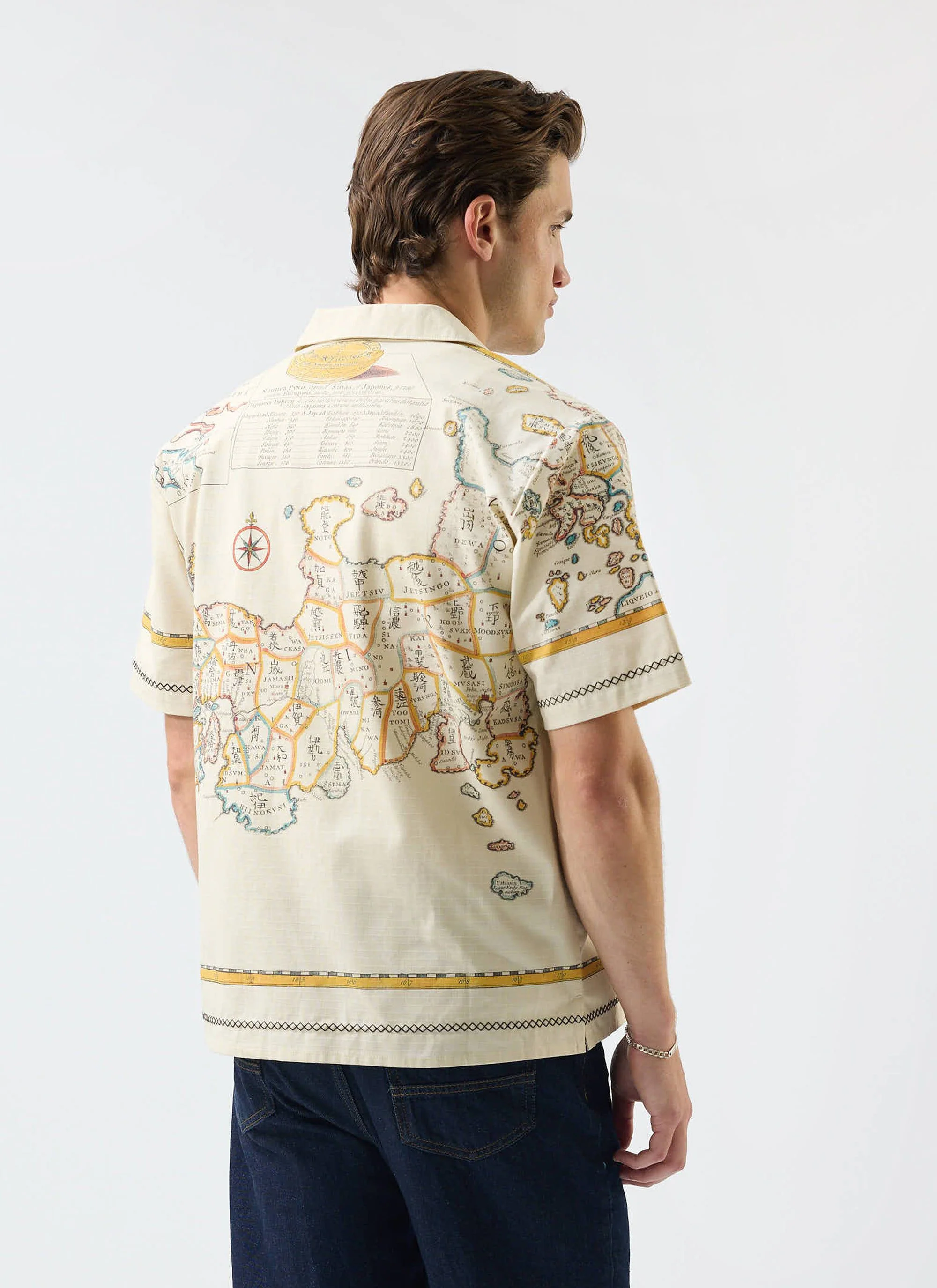 Ex Libris Cuban Shirt | Cotton Ripstop | Cream - Image 4