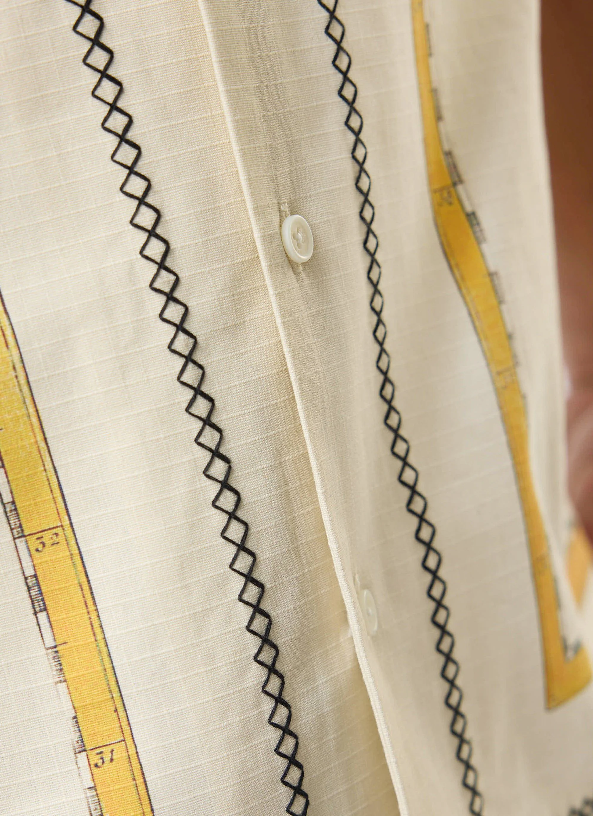 Ex Libris Cuban Shirt | Cotton Ripstop | Cream - Image 9