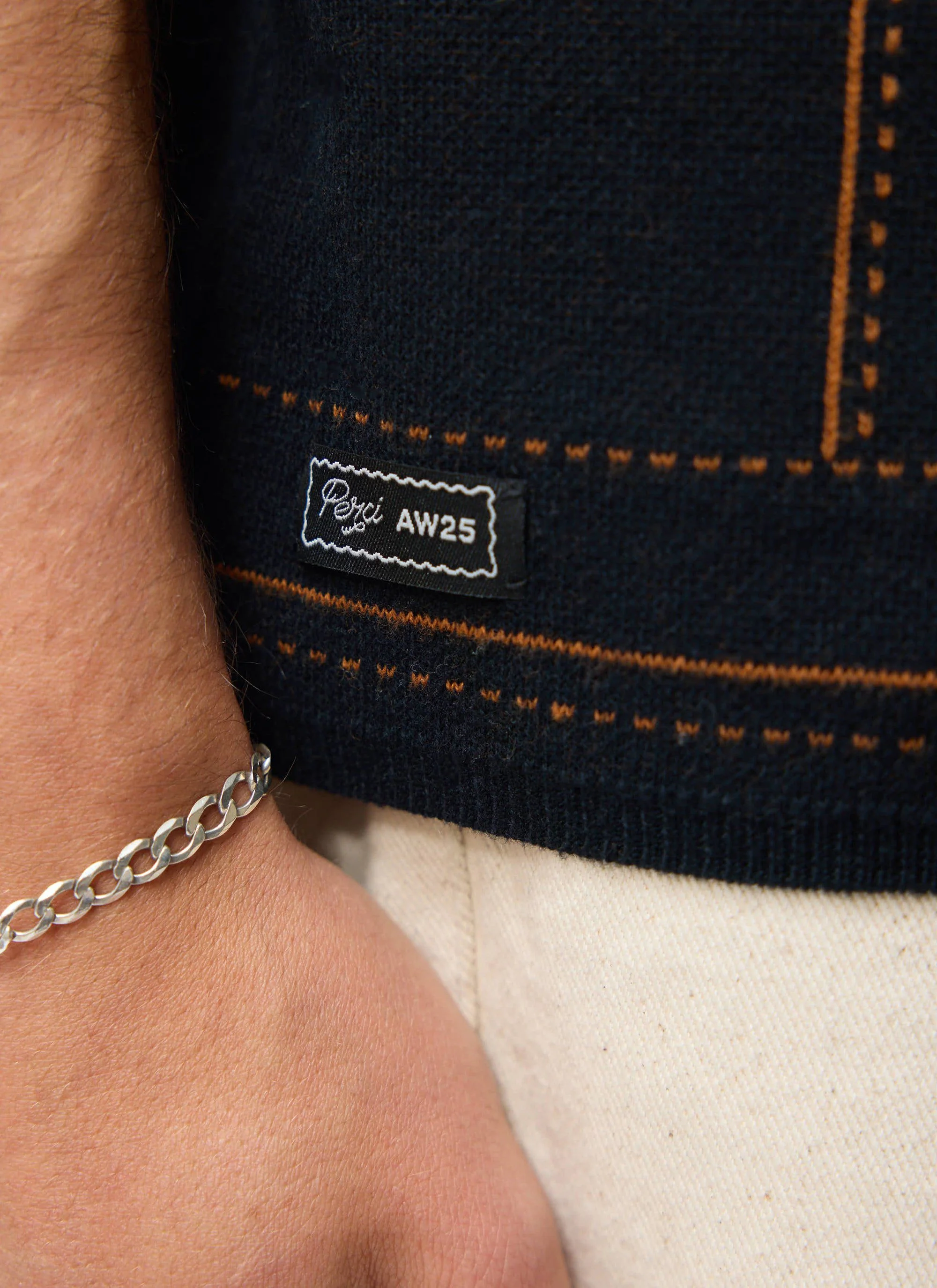 Folio Knitted Shirt | Cotton | Dark Navy - Image 8