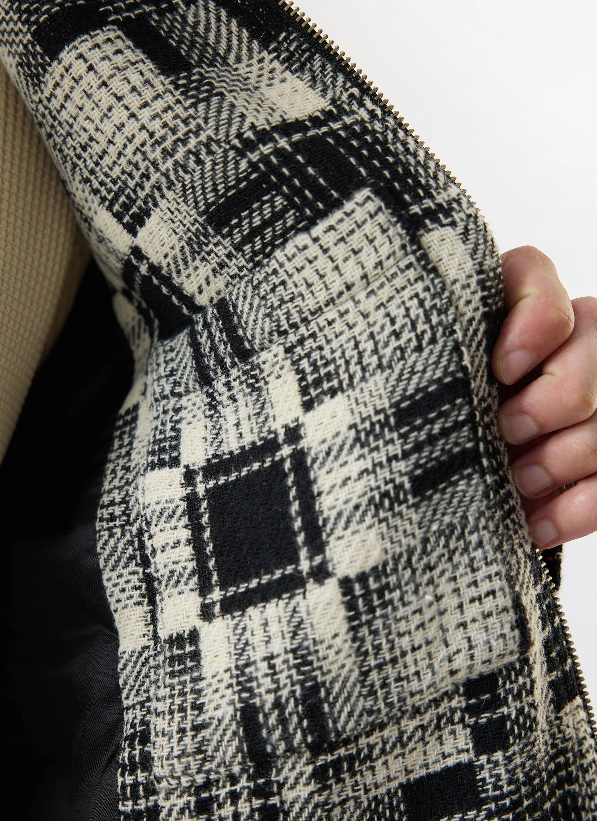 Men's Glossary Patchwork Jacket | Twill | Grey - Image 6