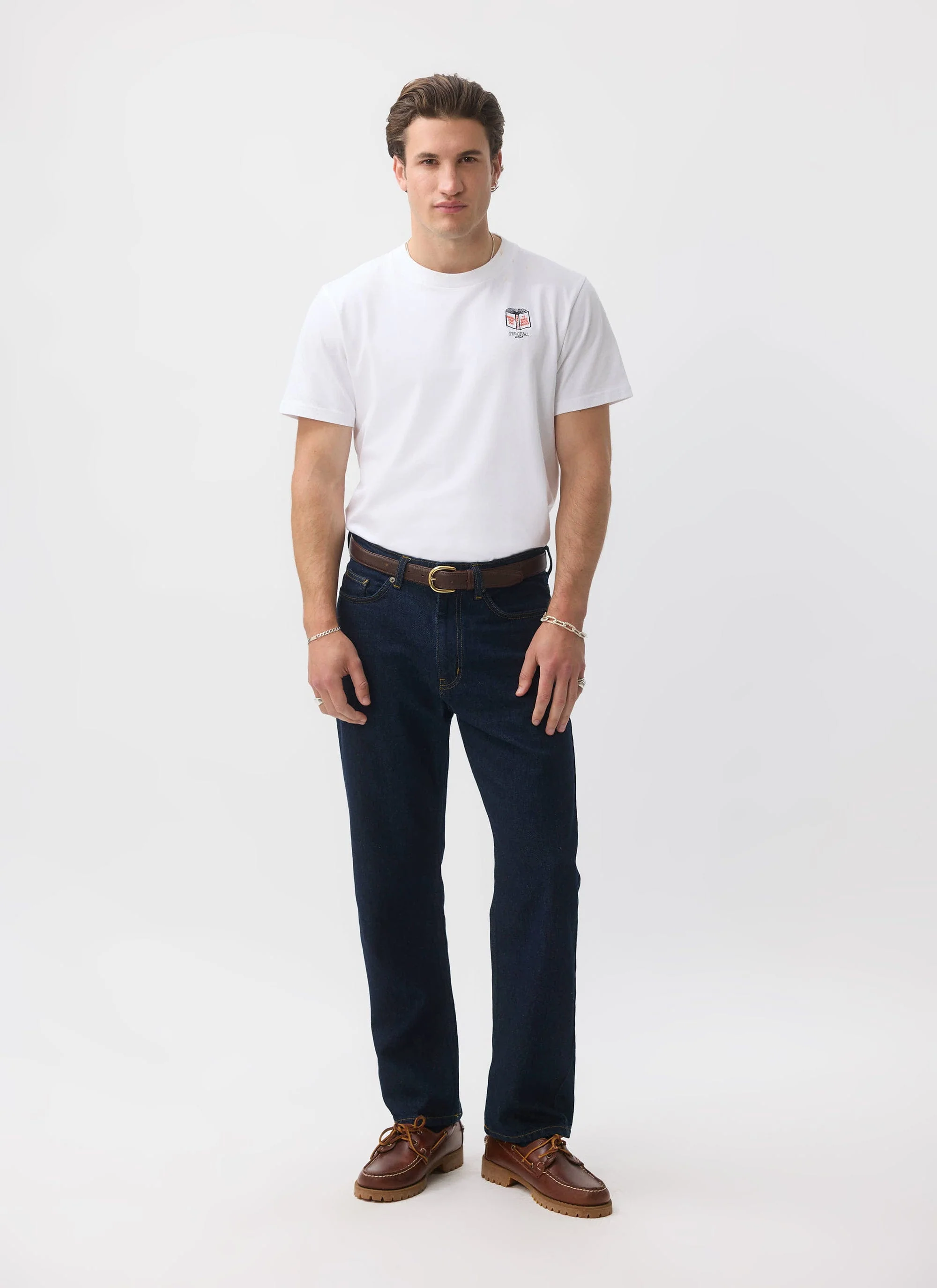 Greatest Bookshop T Shirt | Embroidered Organic Cotton | White - Image 6