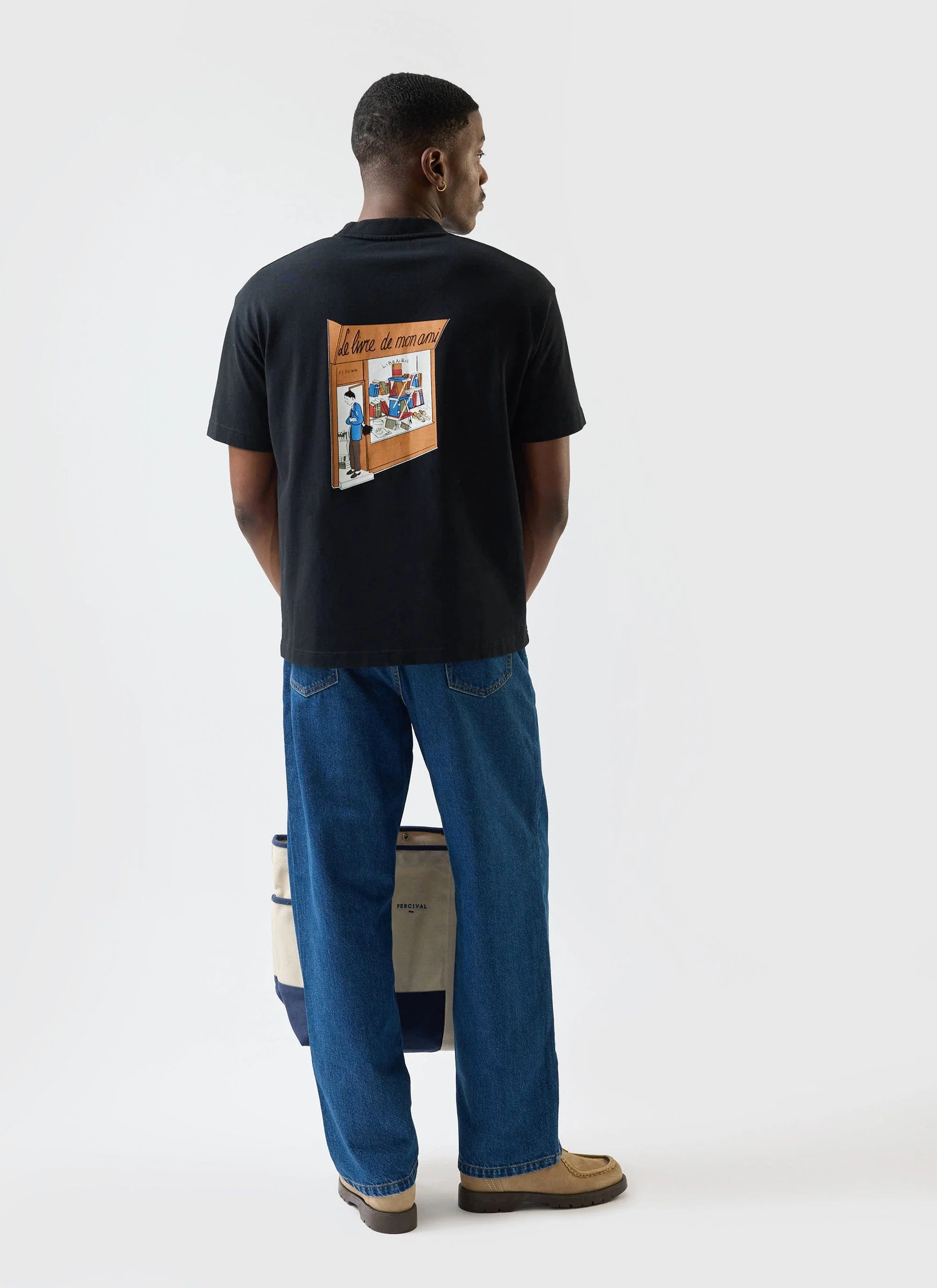Le Livre De Mon Ami Oversized T Shirt | Cotton | Black - Image 5