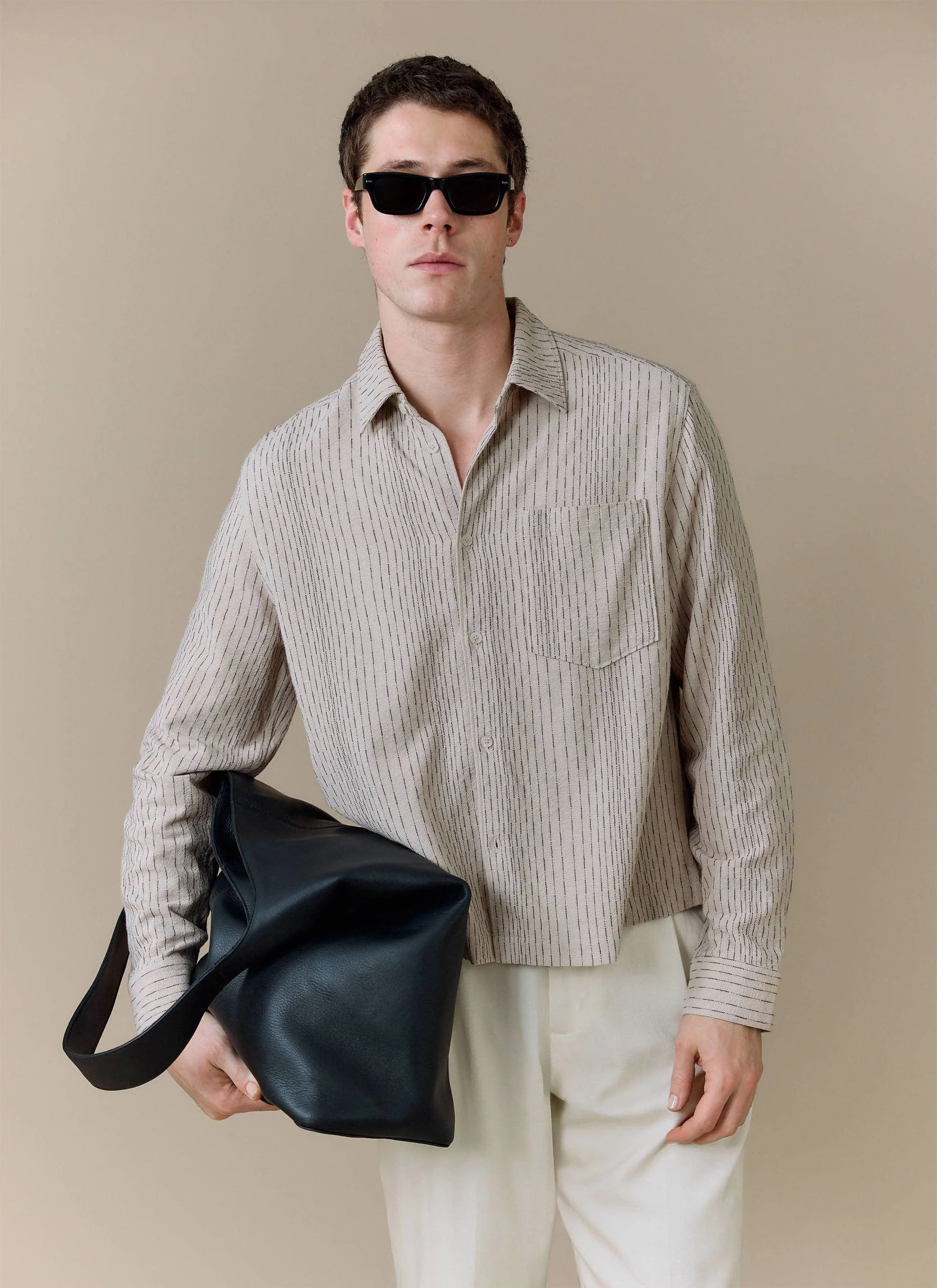 Leland Cuban Boxy Shirt | Cotton | Cream