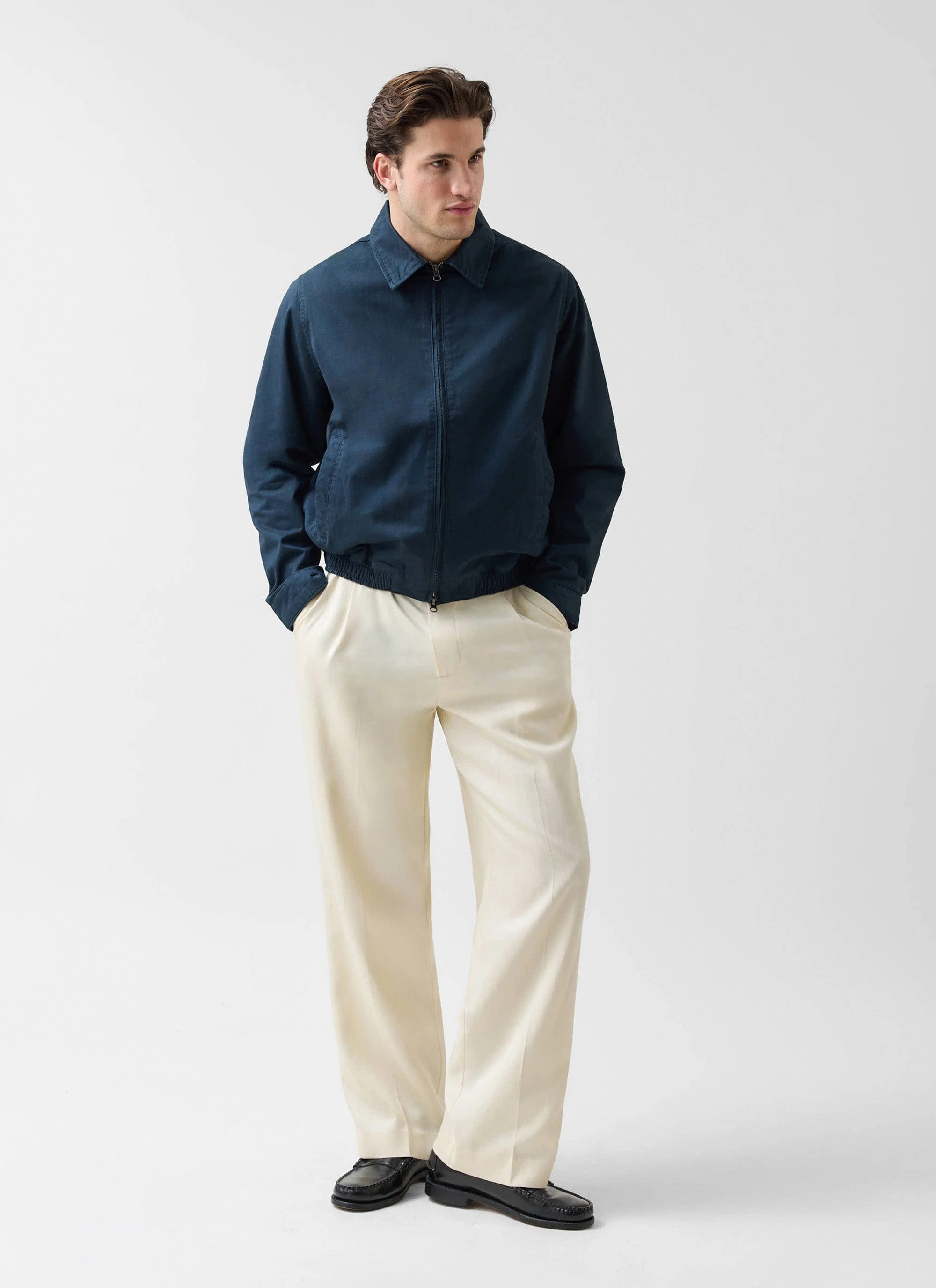 Leo Harrington Jacket | Cotton | Navy - Image 2