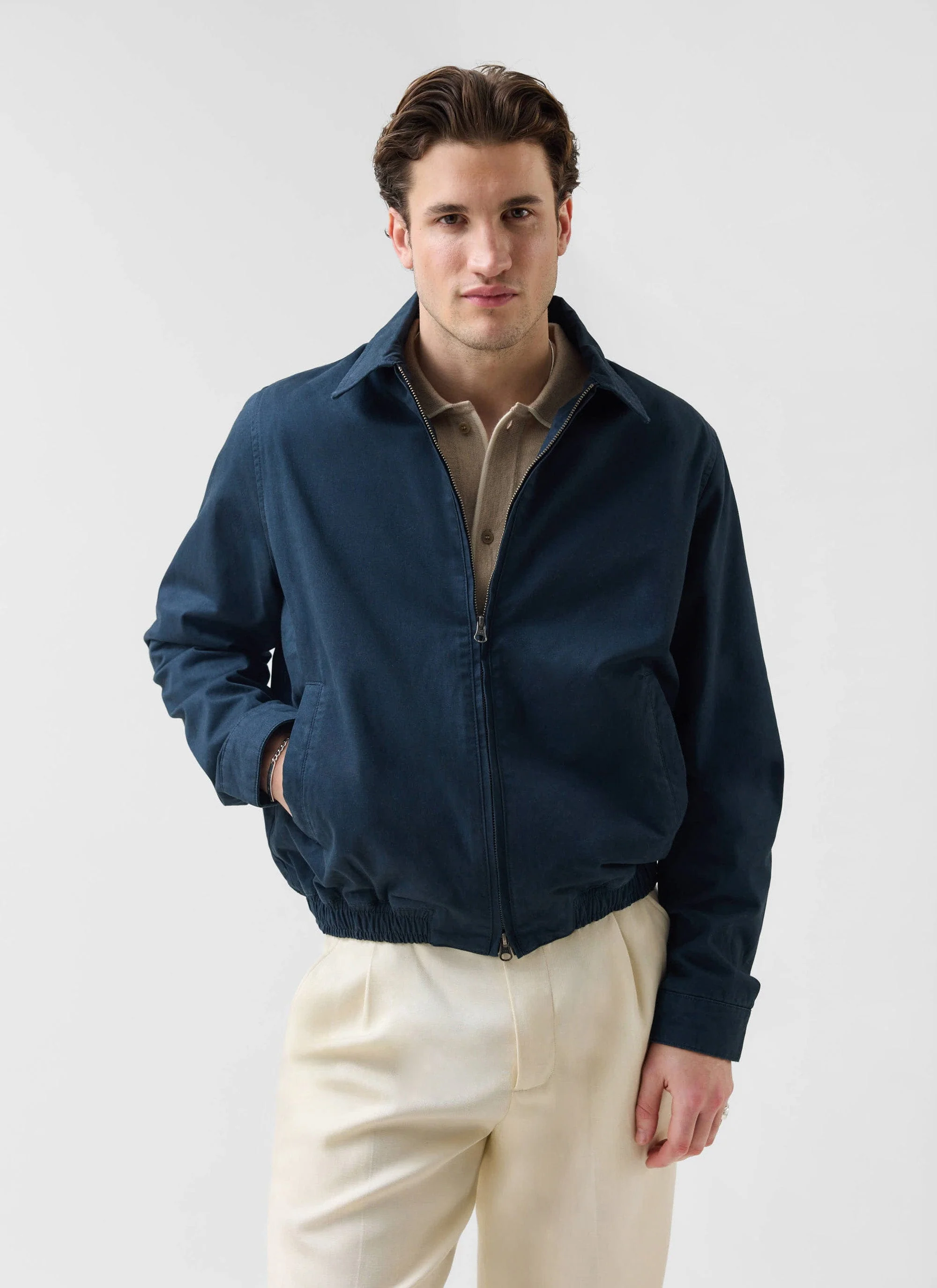 Leo Harrington Jacket | Cotton | Navy - Image 8