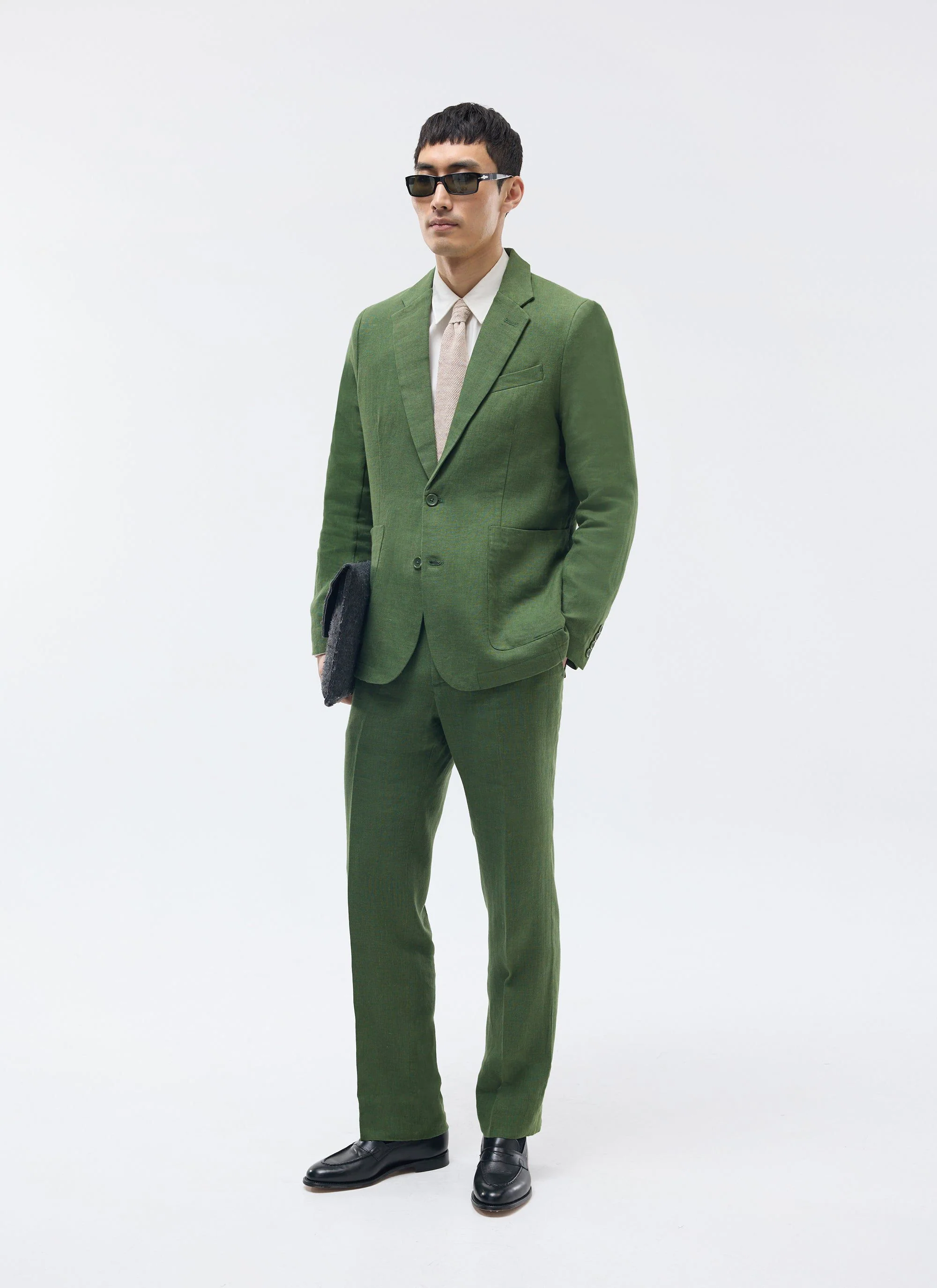 Tailored Linen Blazer | Suit Jacket | Forest - Image 5