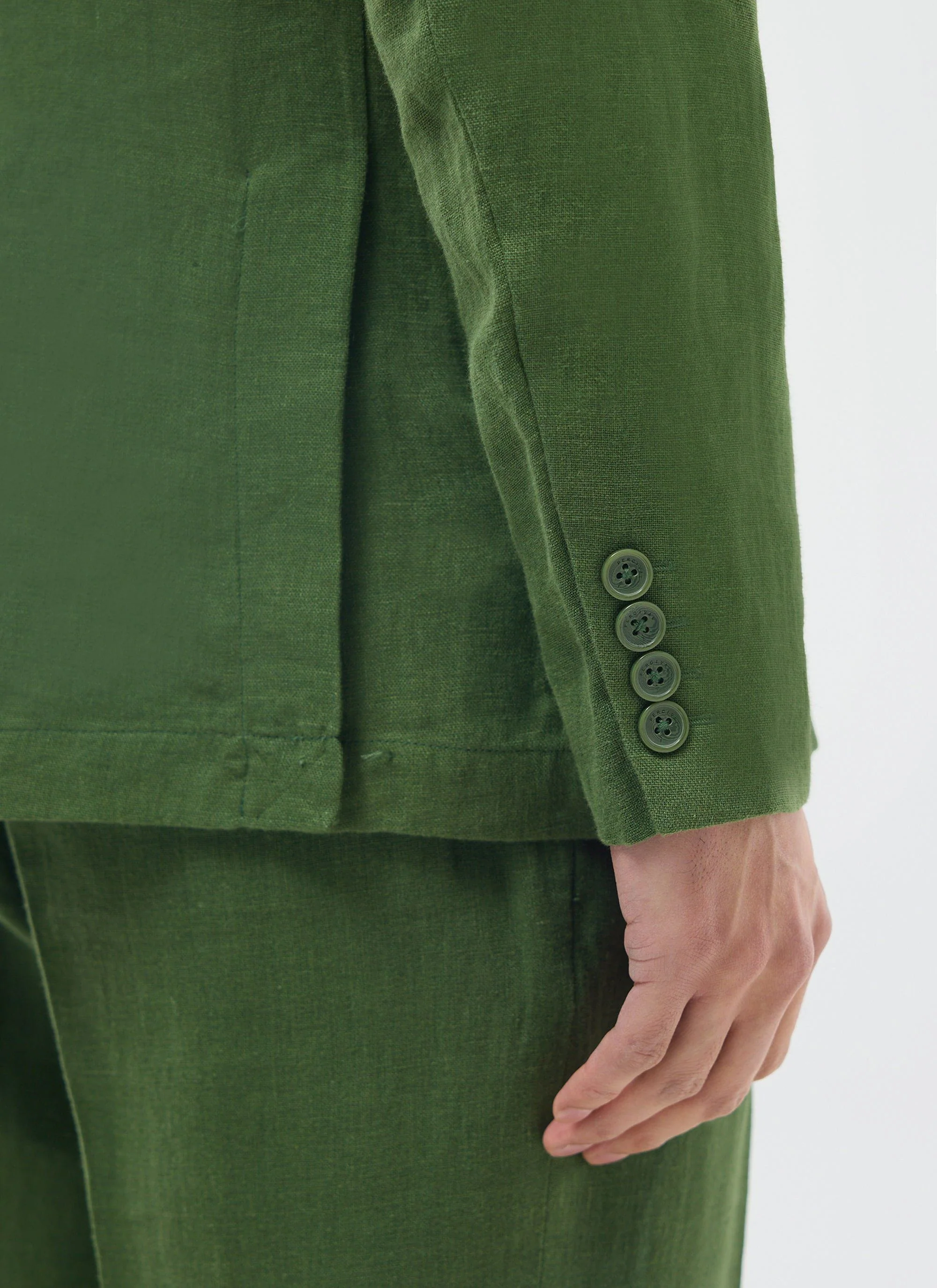 Tailored Linen Blazer | Suit Jacket | Forest - Image 6