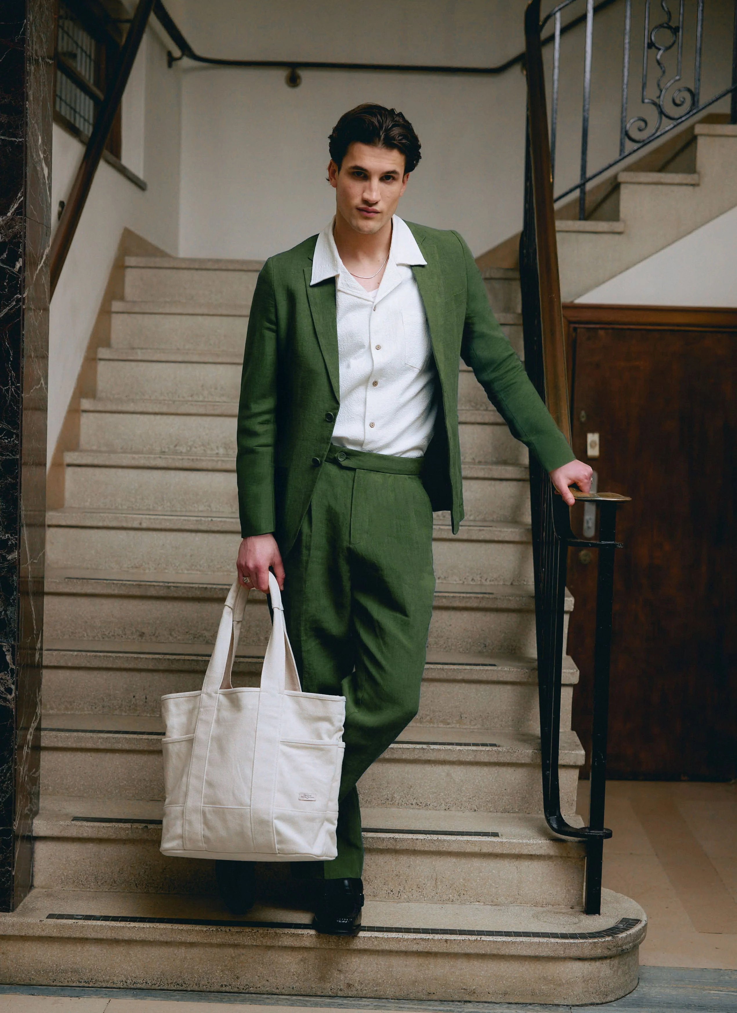 Tailored Linen Blazer | Suit Jacket | Forest - Image 7