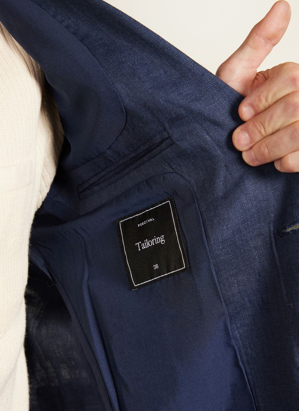 Tailored Linen Blazer | Royal Blue - Image 4