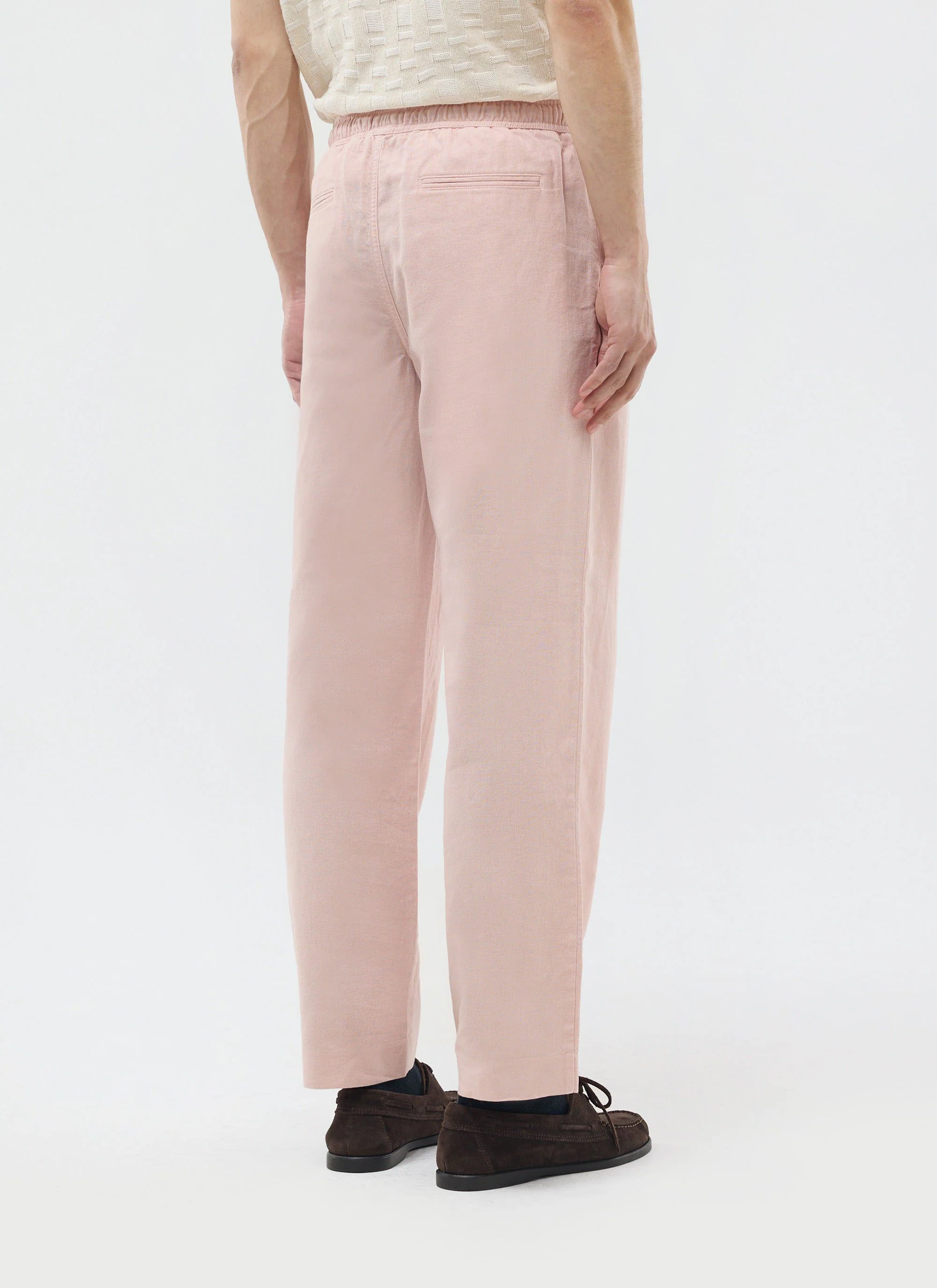Linen Everyday Trousers | Dusty Pink - Image 4