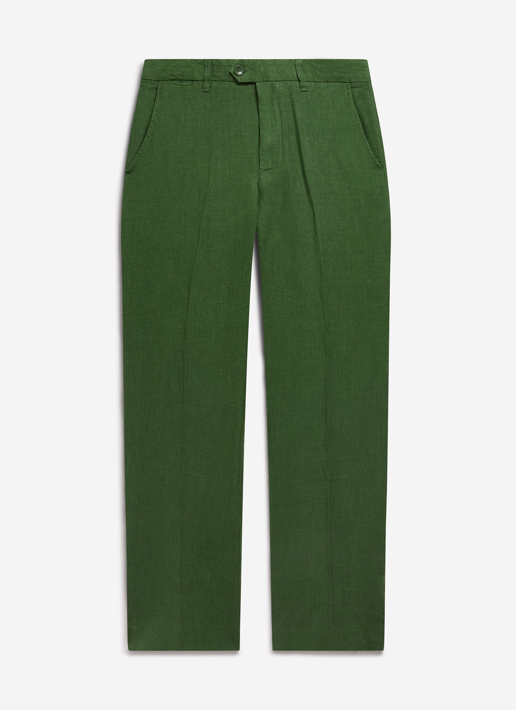Tailored Linen Trousers | Forest - Image 5