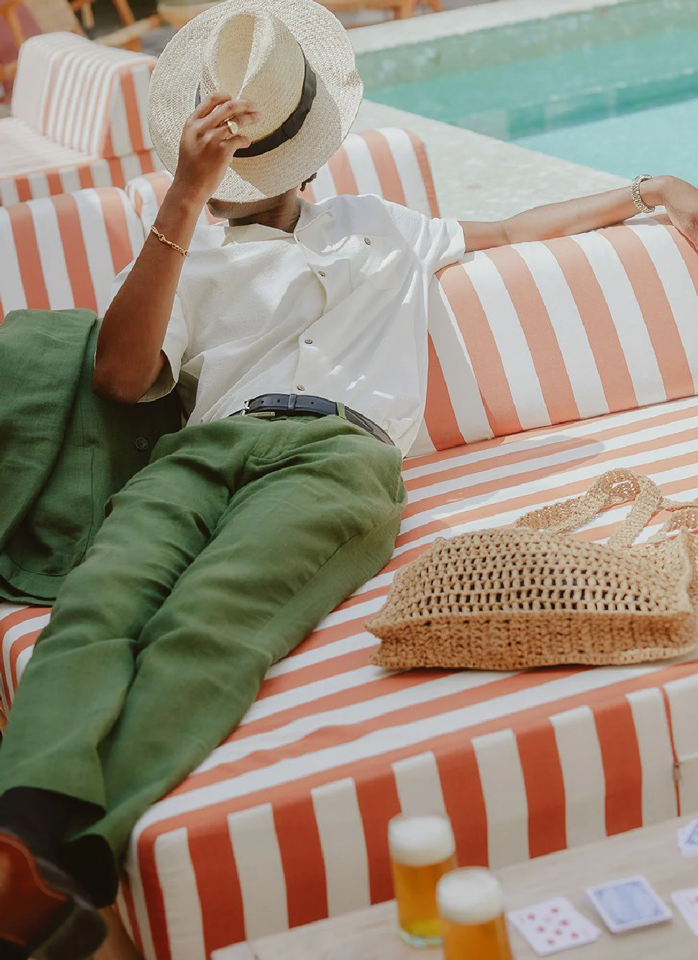 Tailored Linen Trousers | Forest - Image 7