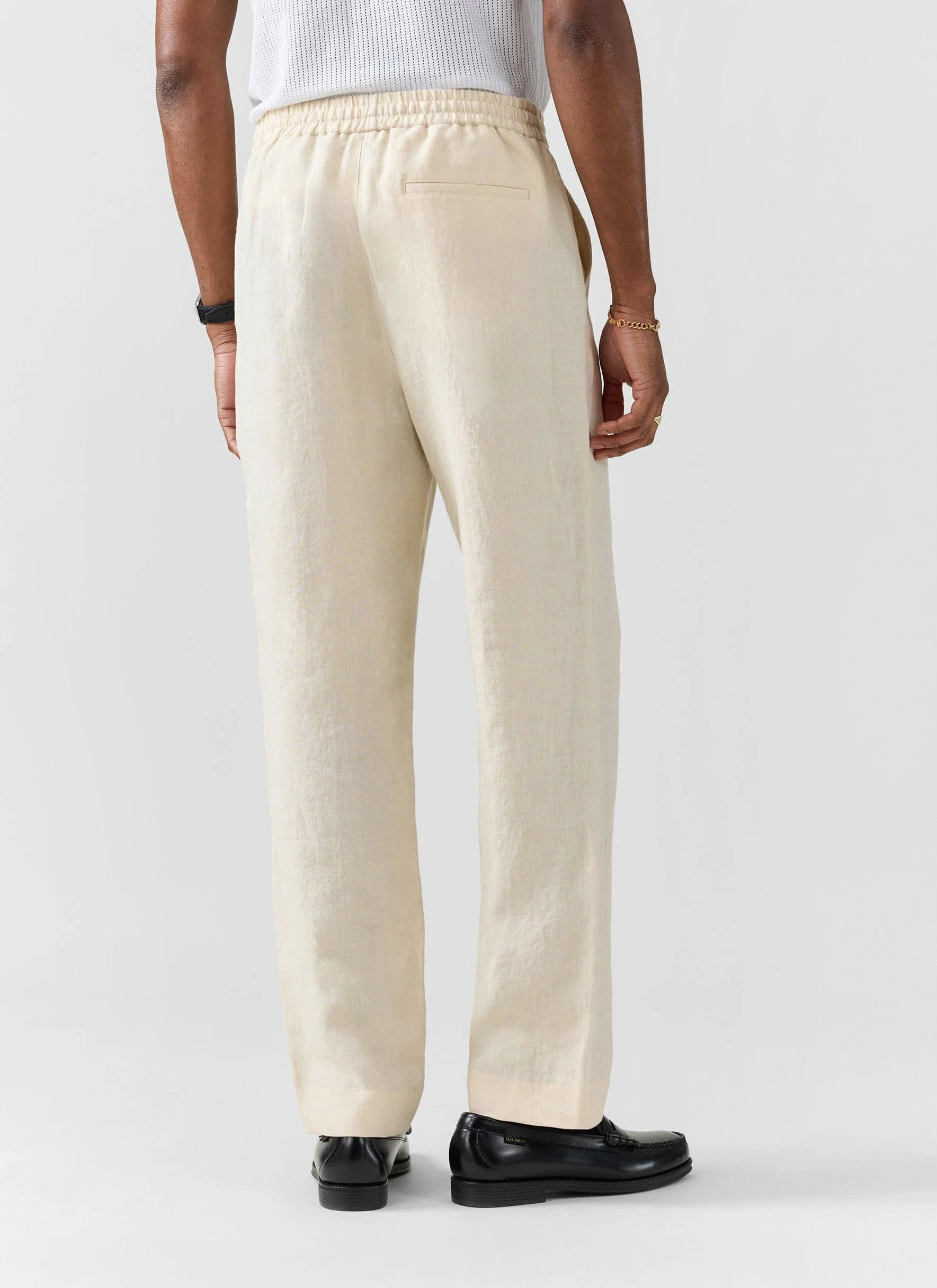 Lorena Wide Leg Trousers | Linen | Cream - Image 3