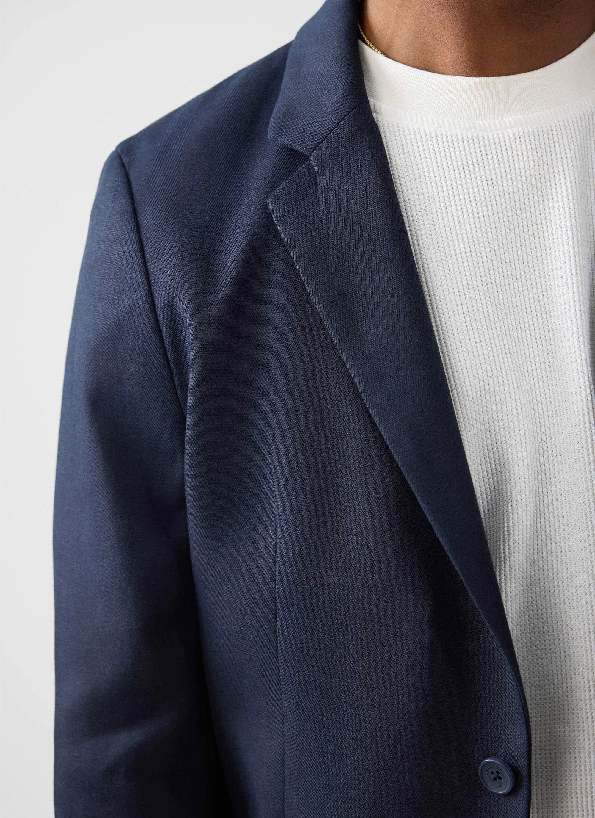 Lyocell Regular Blazer | Navy - Image 3