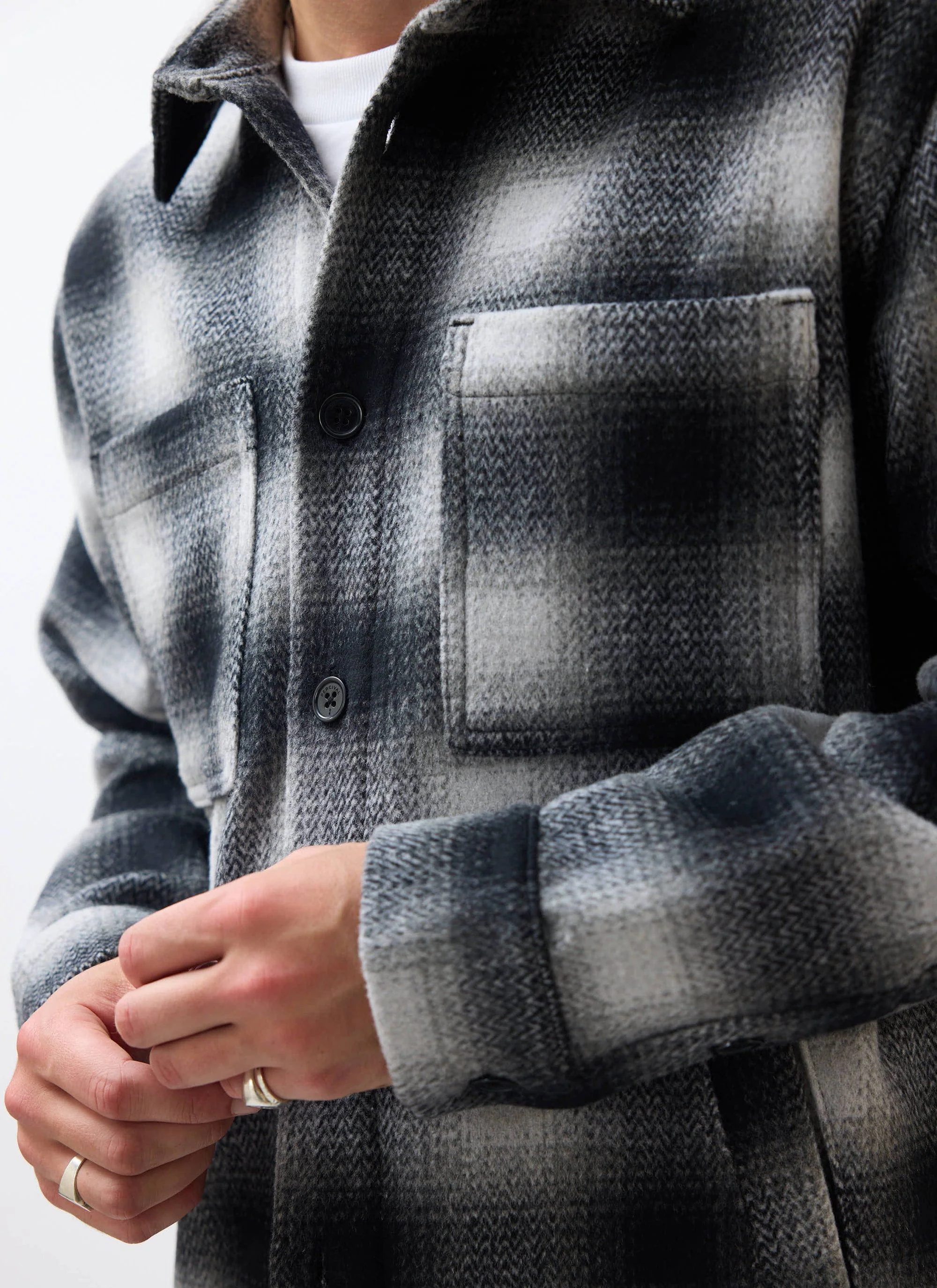 Check Overshirt | Grey - Image 4
