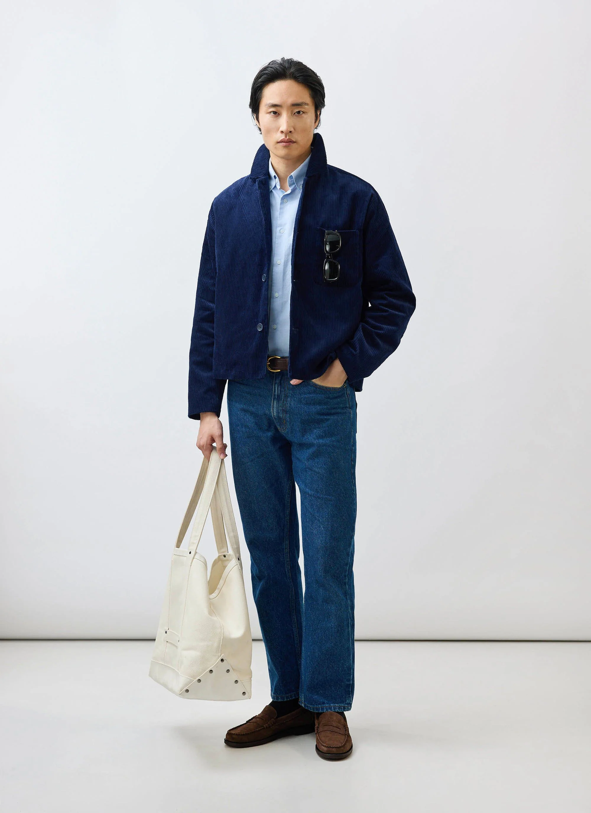 Cord Overshirt | Navy - Image 3