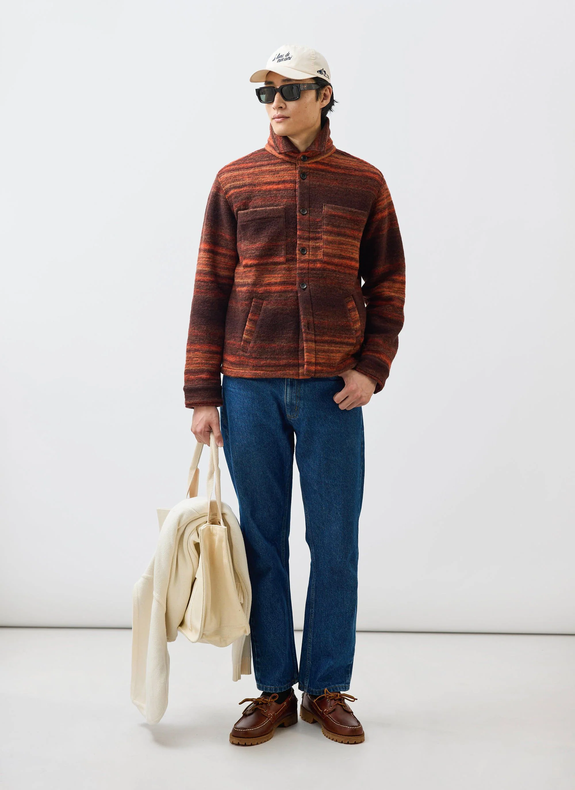 Mississippi Jacquard Overshirt | Boiled Wool | Multi - Image 2