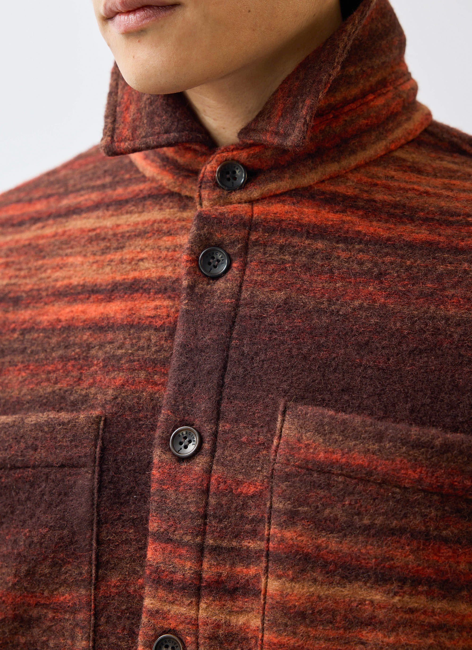 Mississippi Jacquard Overshirt | Boiled Wool | Multi - Image 8