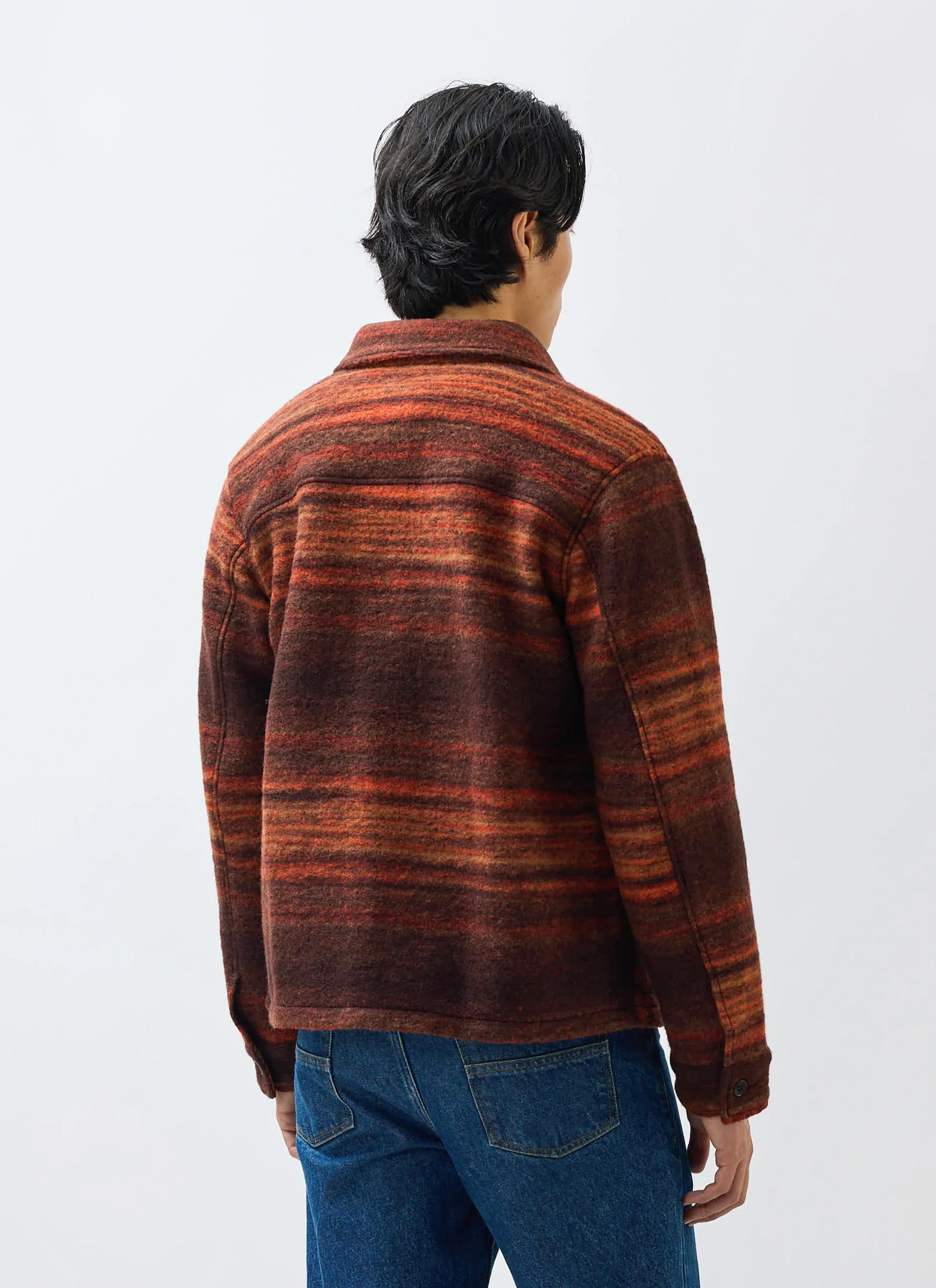 Mississippi Jacquard Overshirt | Boiled Wool | Multi - Image 9