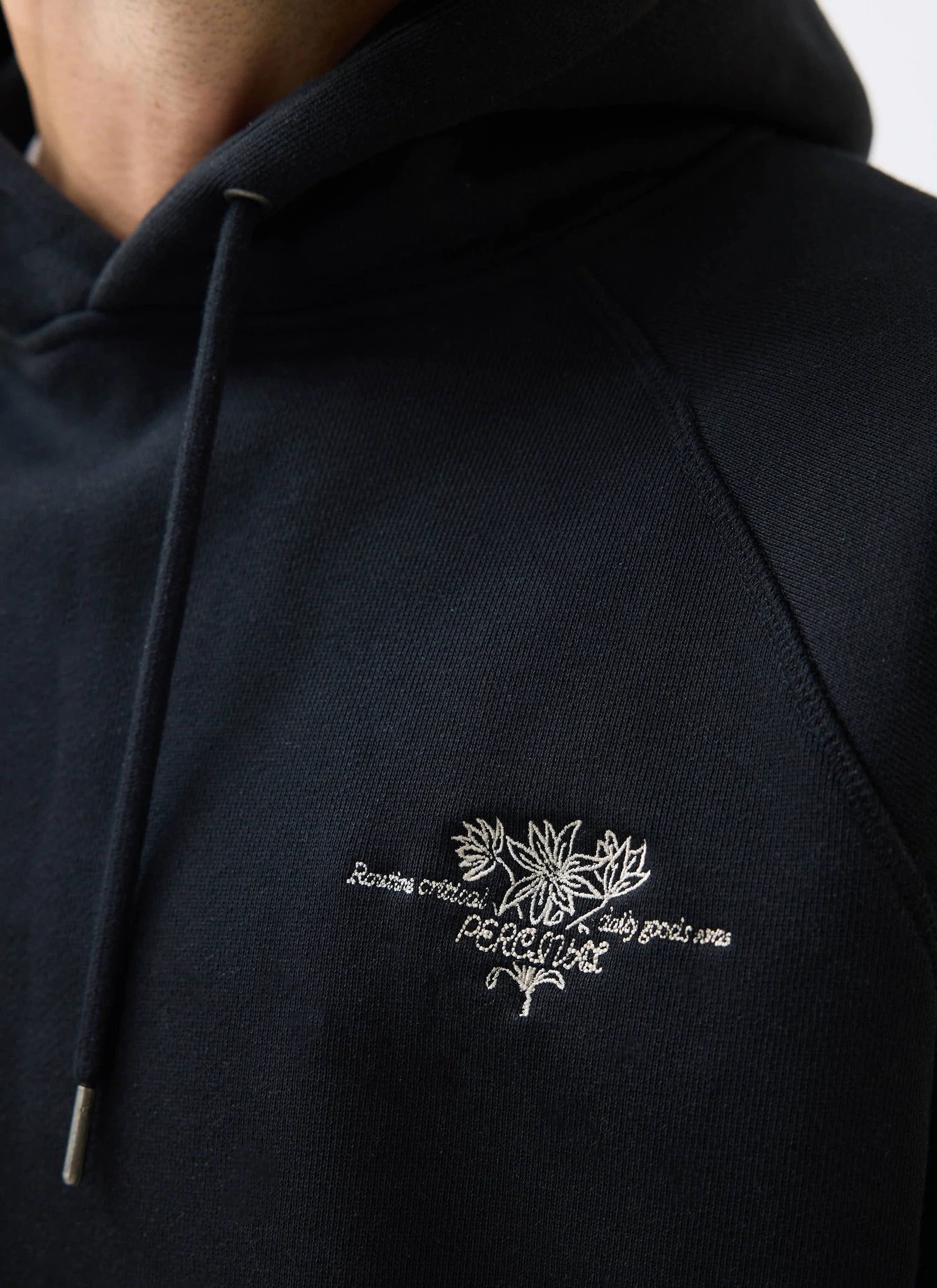 Heritage 90's Raglan Hoodie | Cotton | Black - Image 4