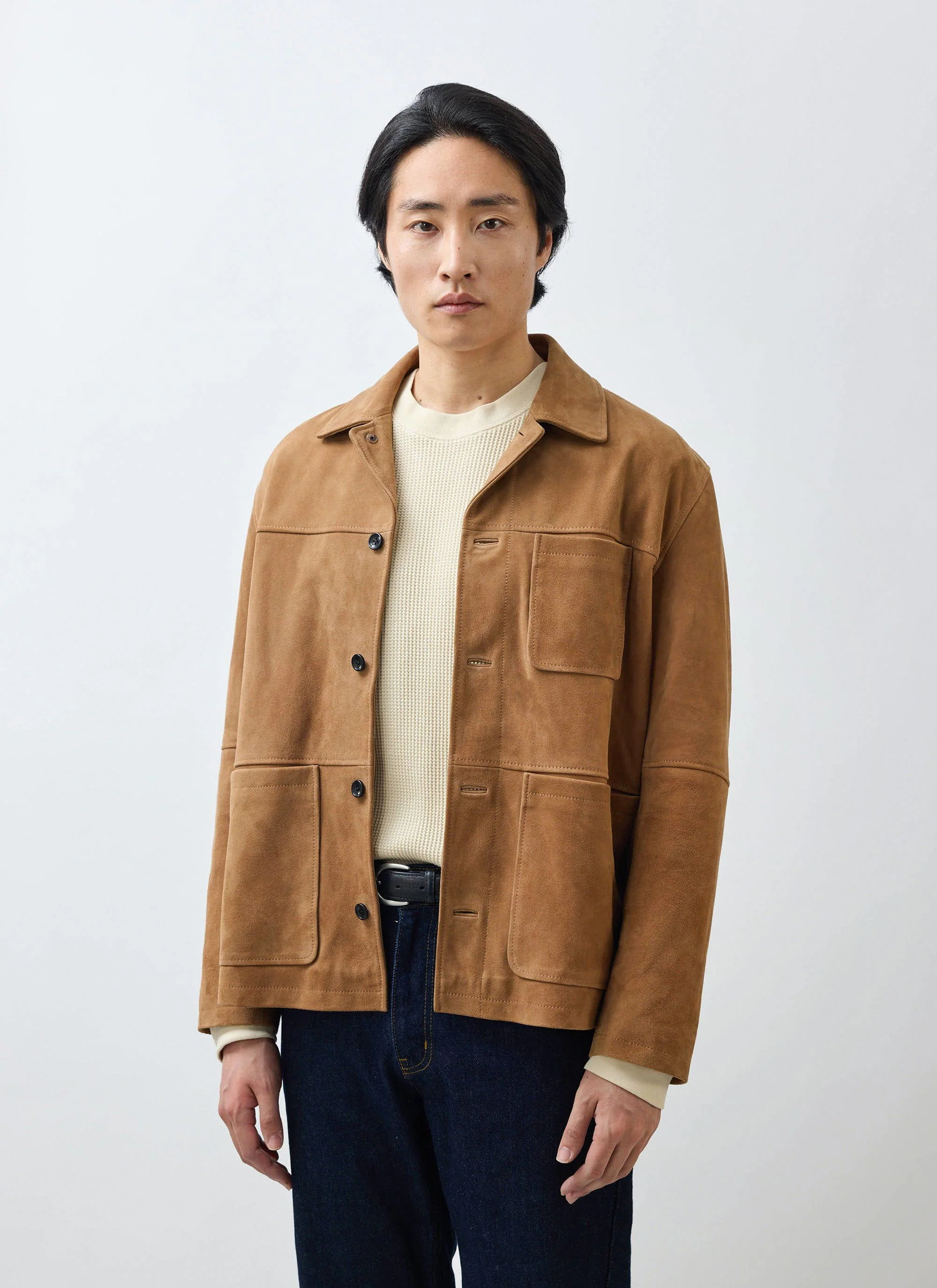 Afterward Suede Chore Jacket | Tan - Image 7
