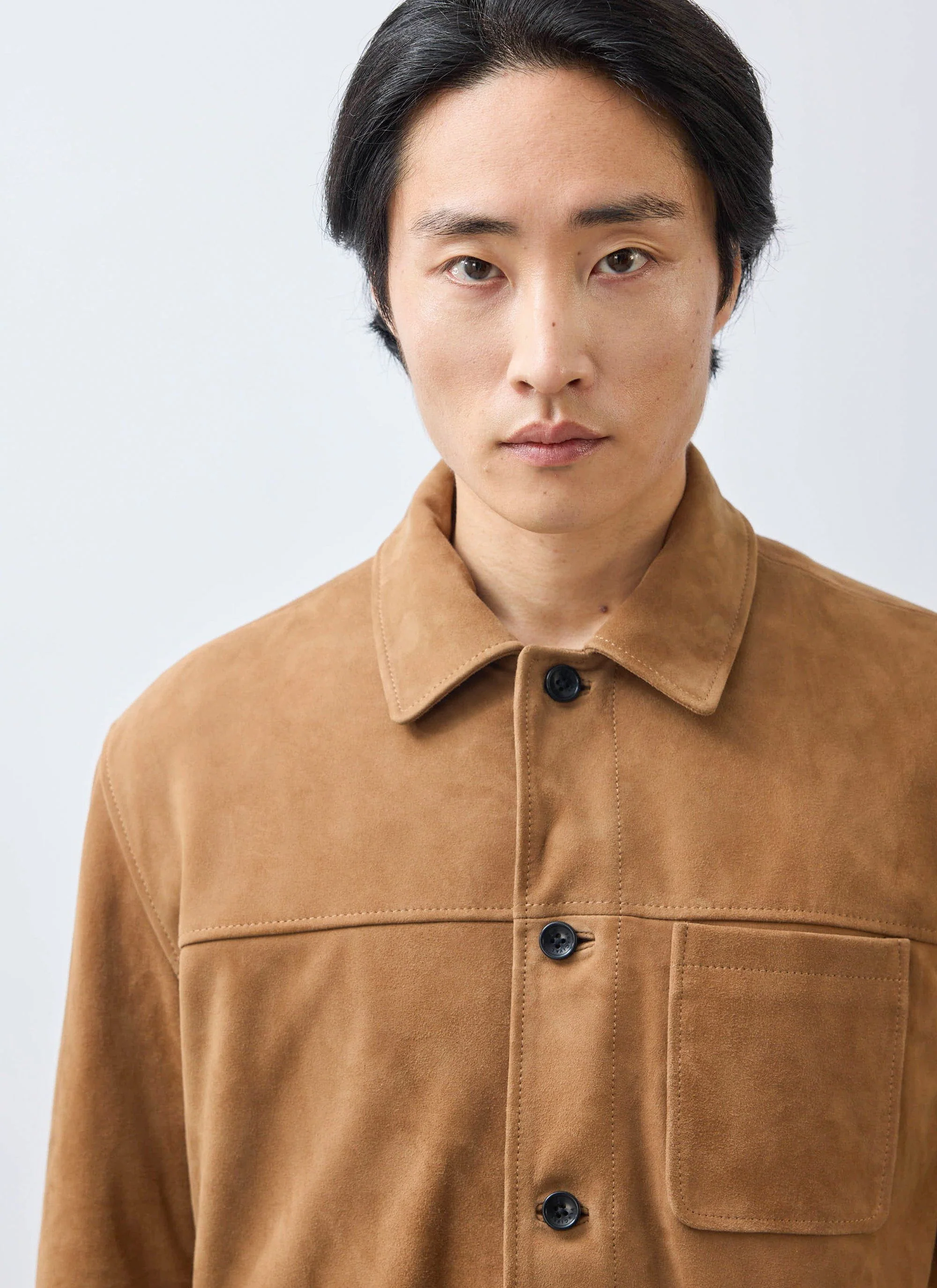 Afterward Suede Chore Jacket | Tan - Image 9