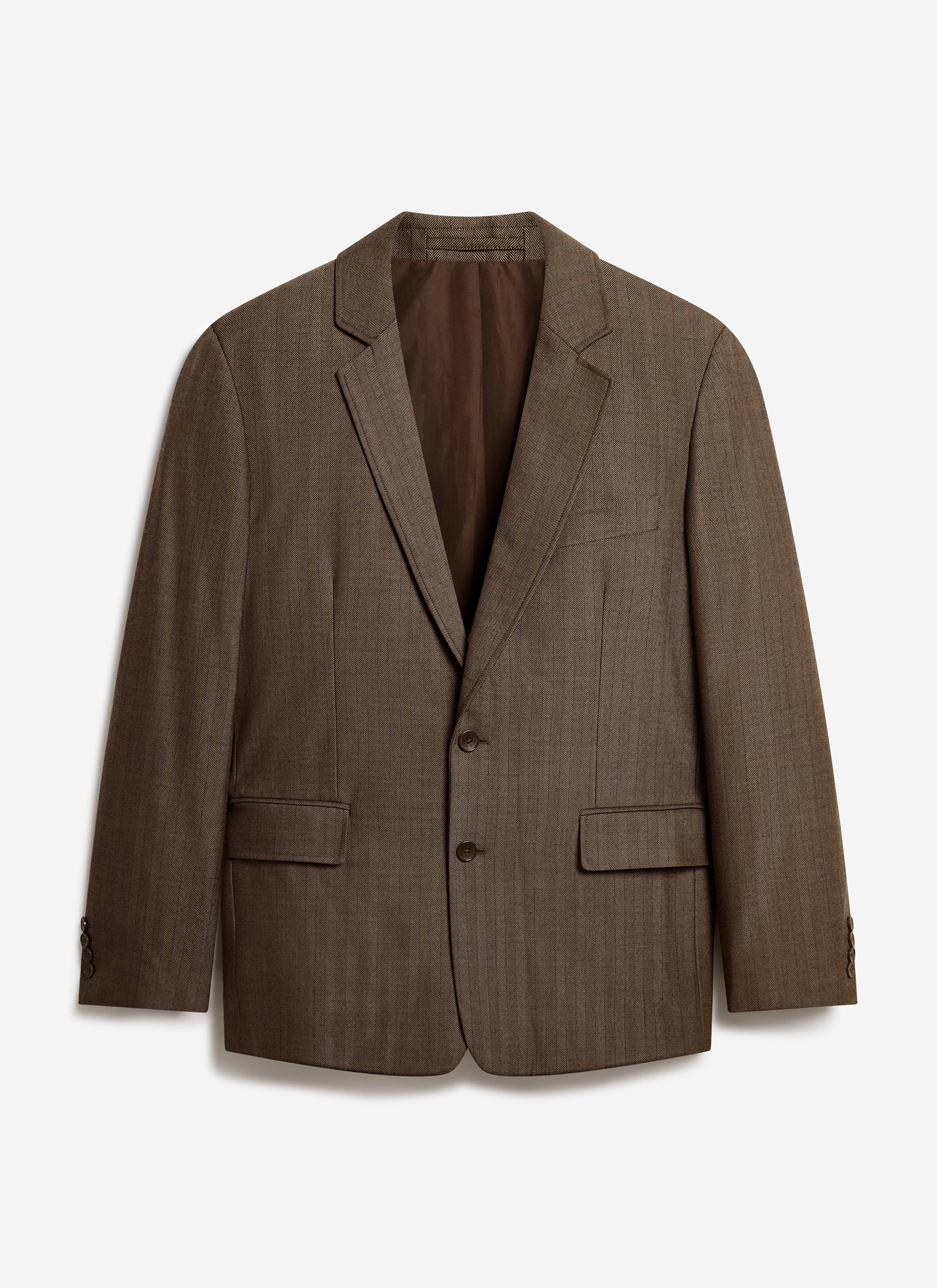 Grounds Tailored Blazer | Herringbone Wool | Oak - Image 10