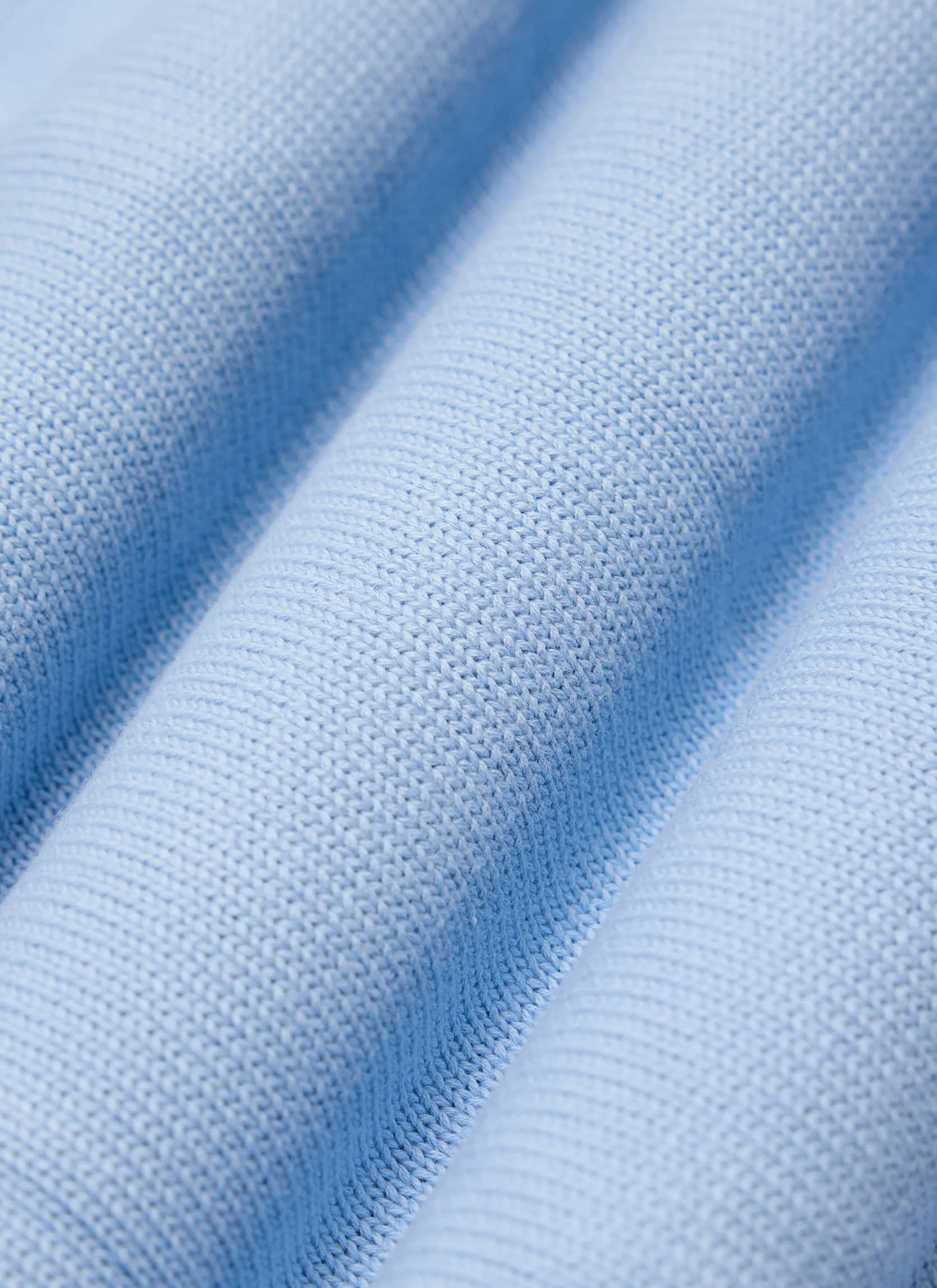 Verso Short Sleeve Knitted Shirt | Cotton | Heather Blue - Image 10