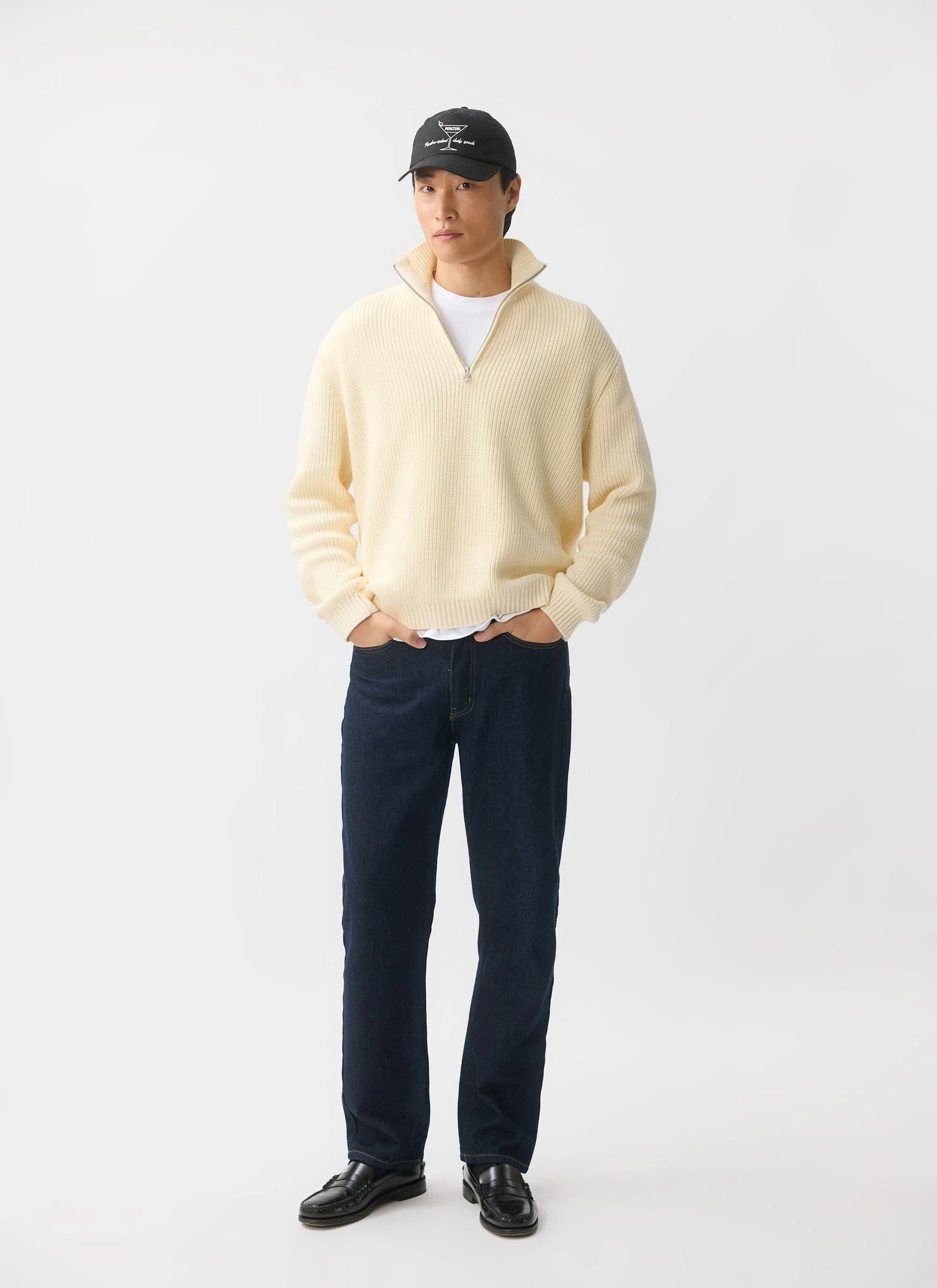 Meyer Quarter Zip Fisherman | Cotton | Cream - Image 6