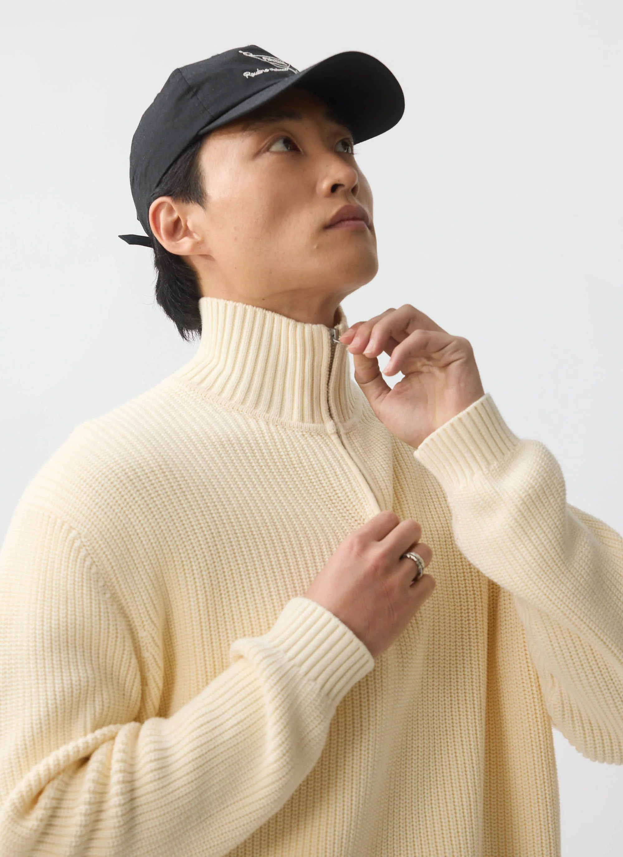 Meyer Quarter Zip Fisherman | Cotton | Cream - Image 7