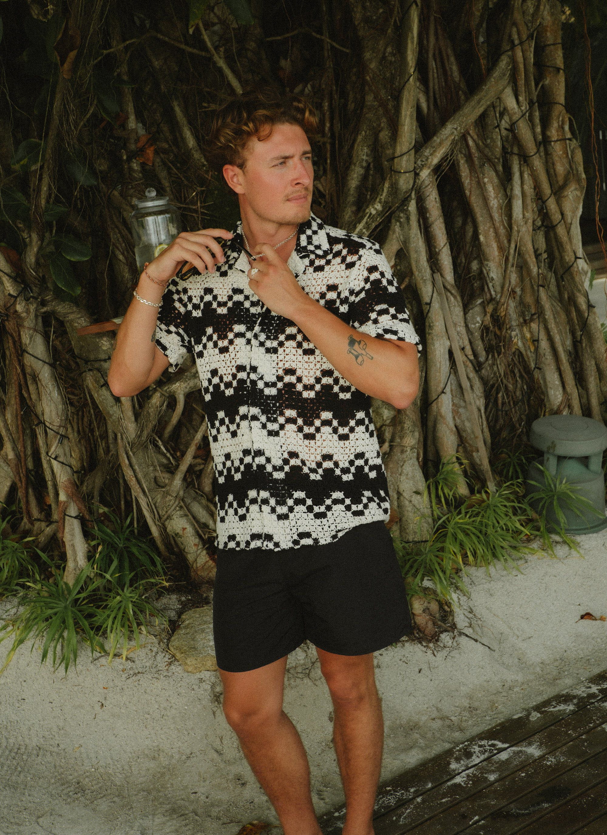 Naples Crochet Cuban Shirt | Cotton | Cream - Image 8